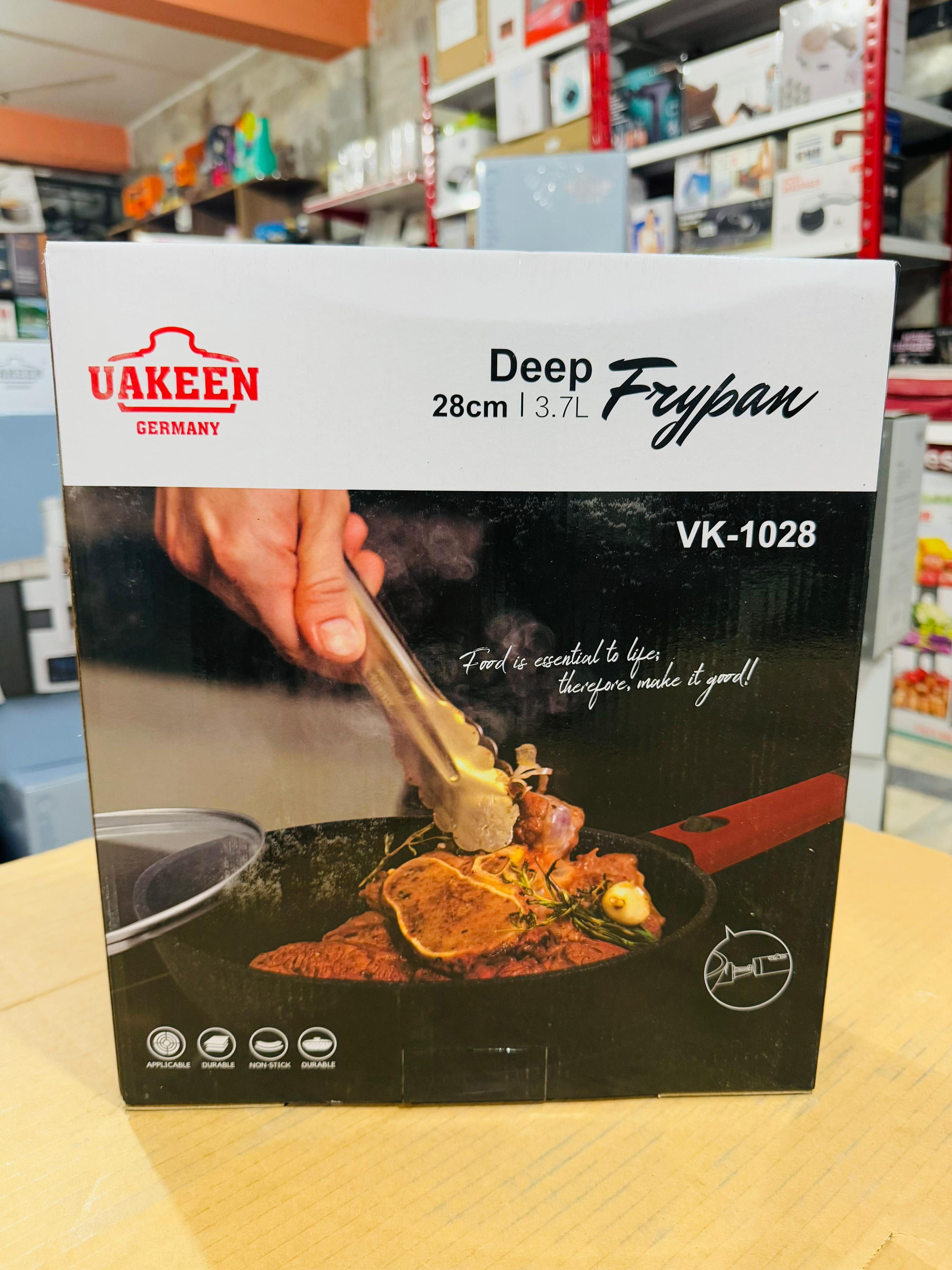Uakeen Germany Induction Die-Cast Granite Deep Frypan 28cm VK-1028