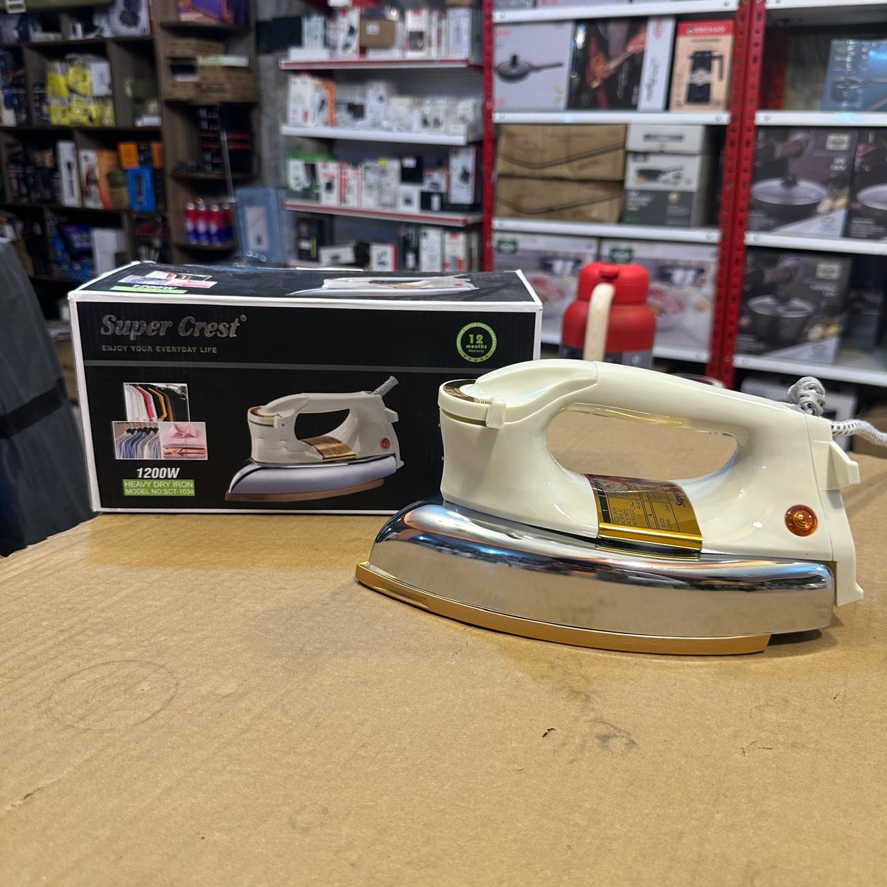 SUPER CREST 1200W Heavy Dry Iron SCT-1034