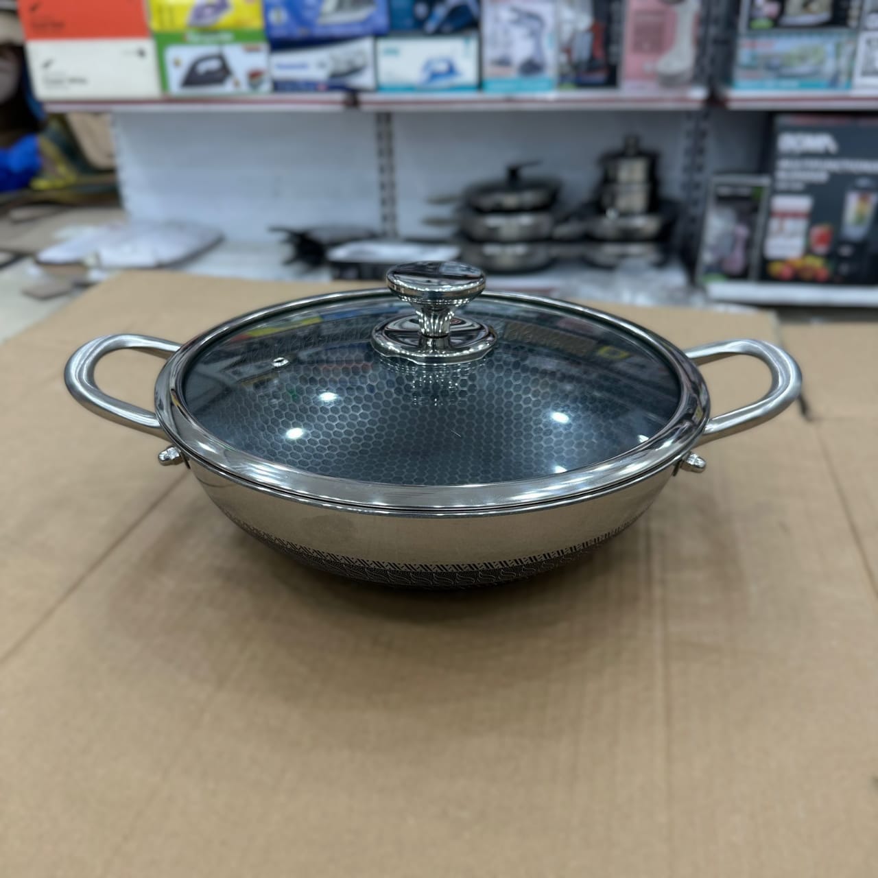 Honeycomb Laser Coated Oval Shape 6pcs Cookware Set