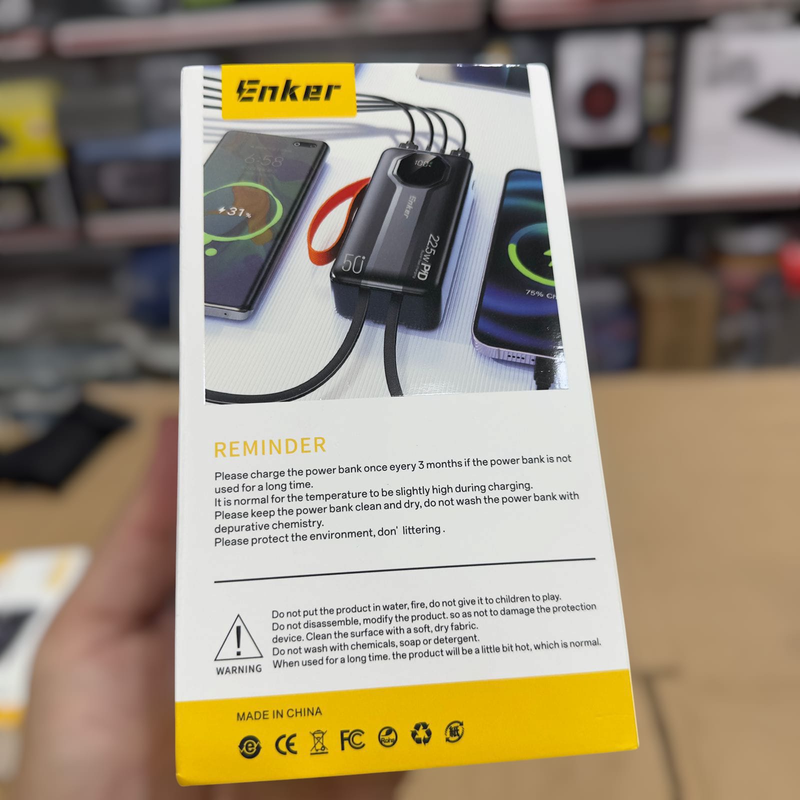 Enker Built in Wire Power Bank 50000mAh SY2861