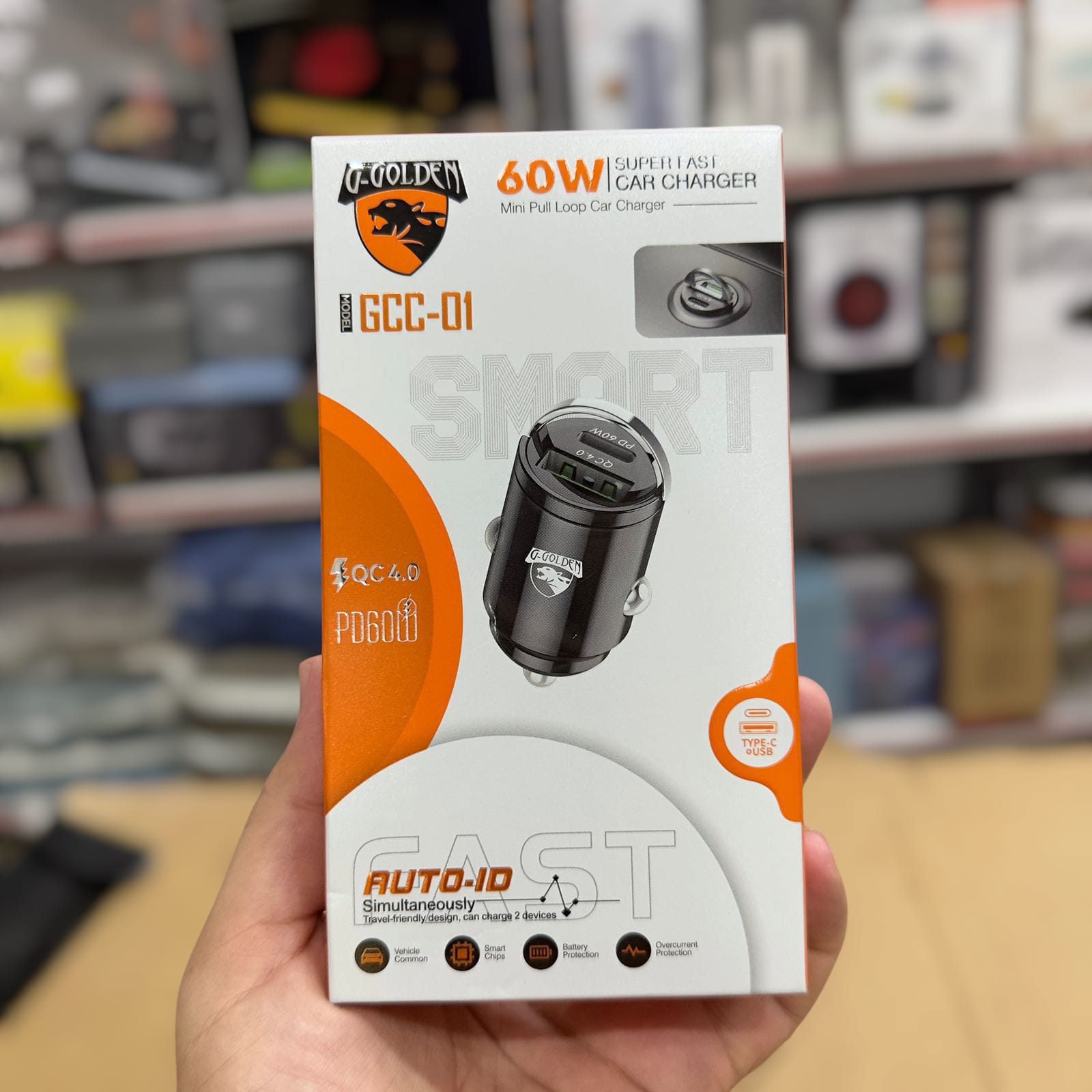 Golden PD 60W Super Fast Car Charger GCC-01