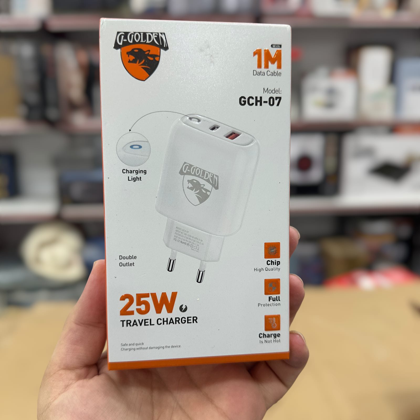 Golden 25W Travel Charger with 1M Data Cable GCH-07