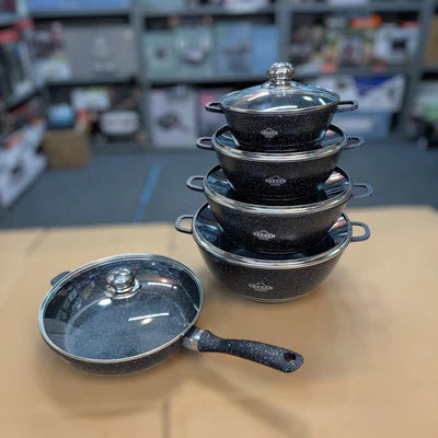 Uakeen Germany Induction Die-Cast Granite Cookware Set 10pcs VK-8-3