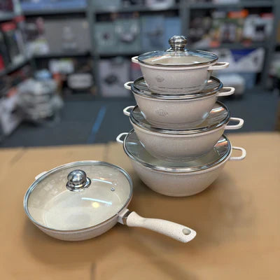 Uakeen Germany Induction Die-Cast Granite Cookware Set 10pcs VK-8-3