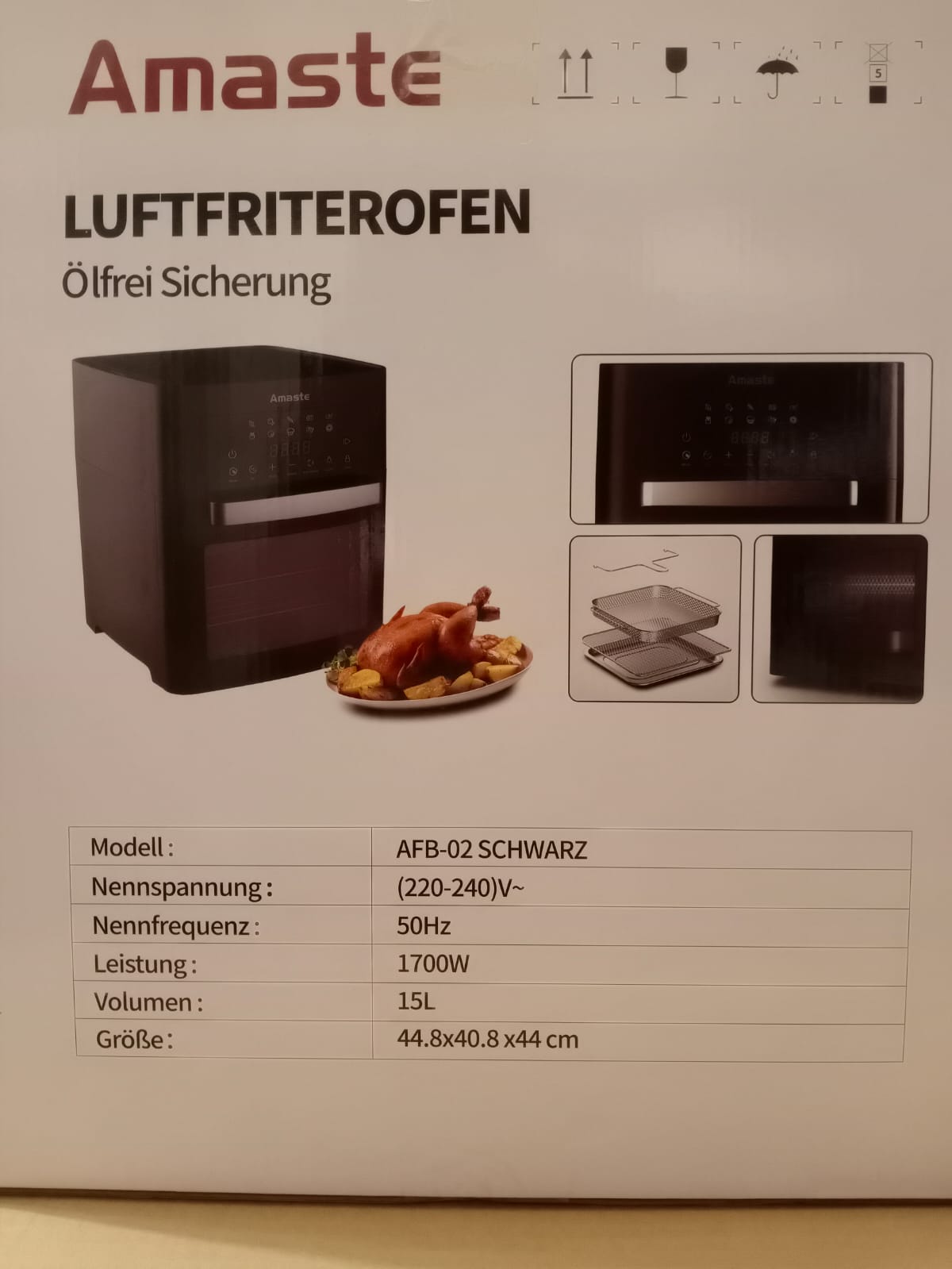 AMASTE AIRFRYER OVEN 15 LITER