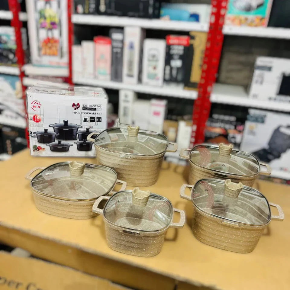 10pcs Die Casting Aluminium Cookware Set