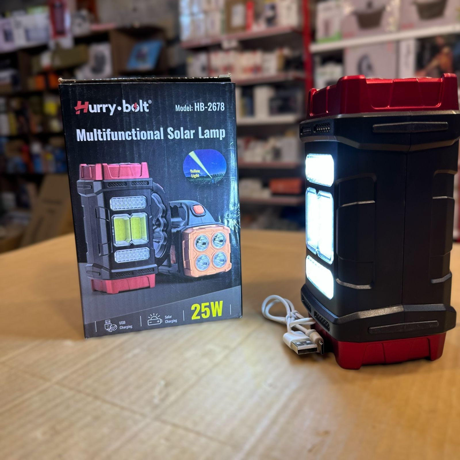 HurryBOLT Multifunctional Solar Lamp - Hb-2678-25watt