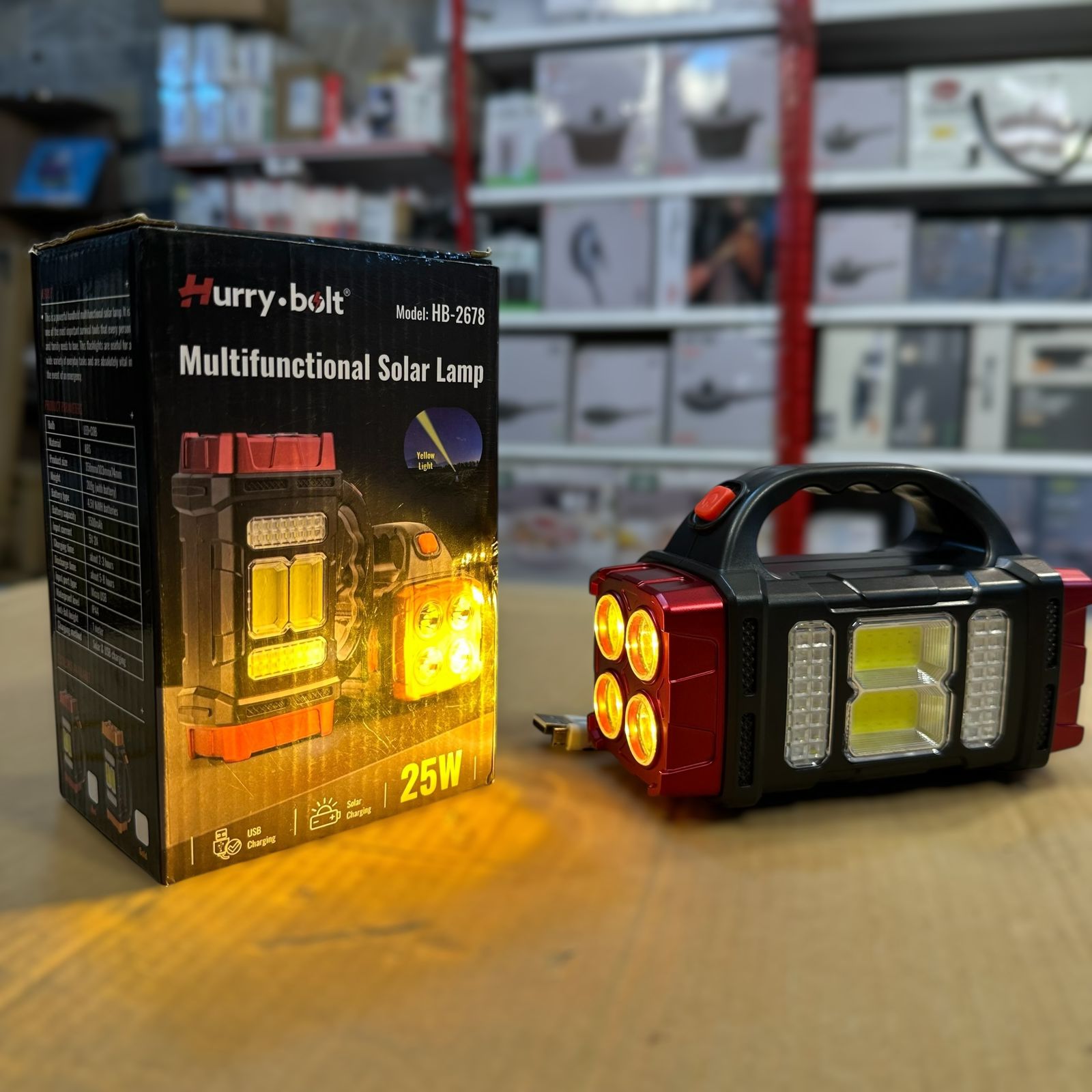 HurryBOLT Multifunctional Solar Lamp - Hb-2678-25watt