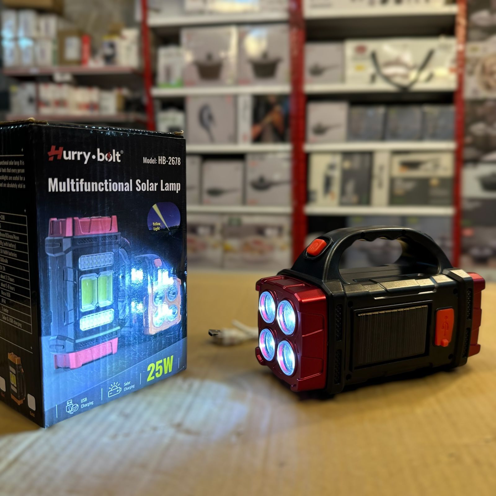 HurryBOLT Multifunctional Solar Lamp - Hb-2678-25watt