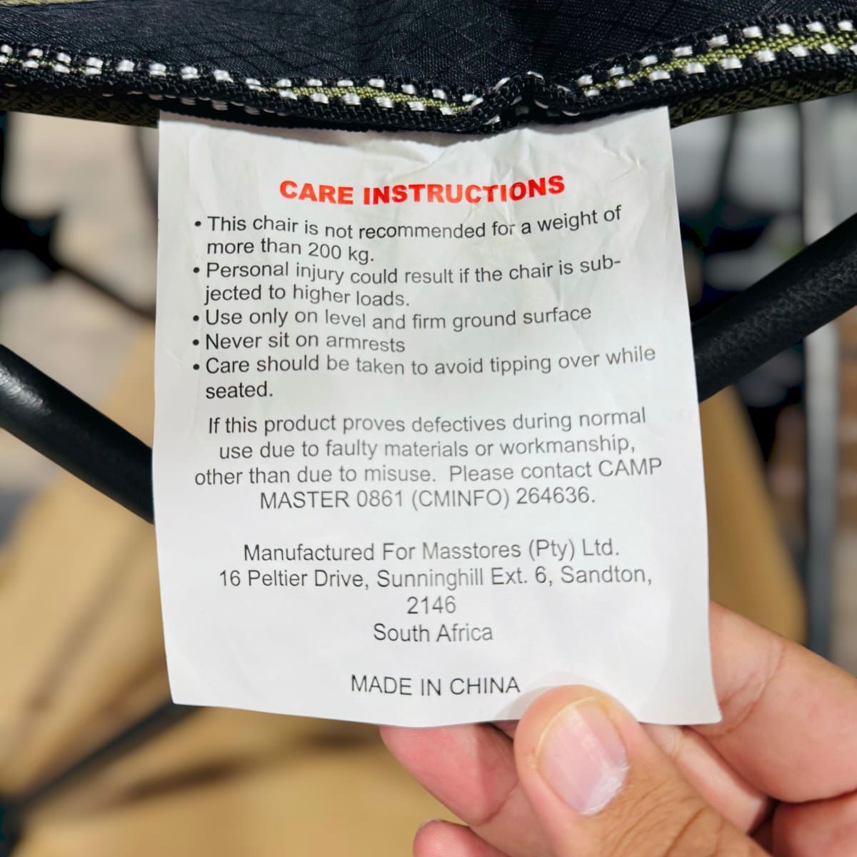 Camp Master Hiking Portable Deluxe Camping Chair