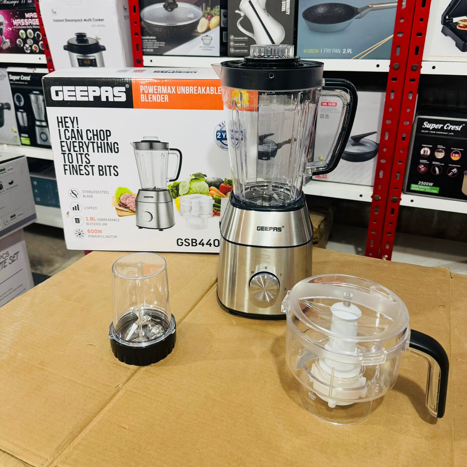 Geepas Powermax Unbreakable 3 in 1 Blender-44037