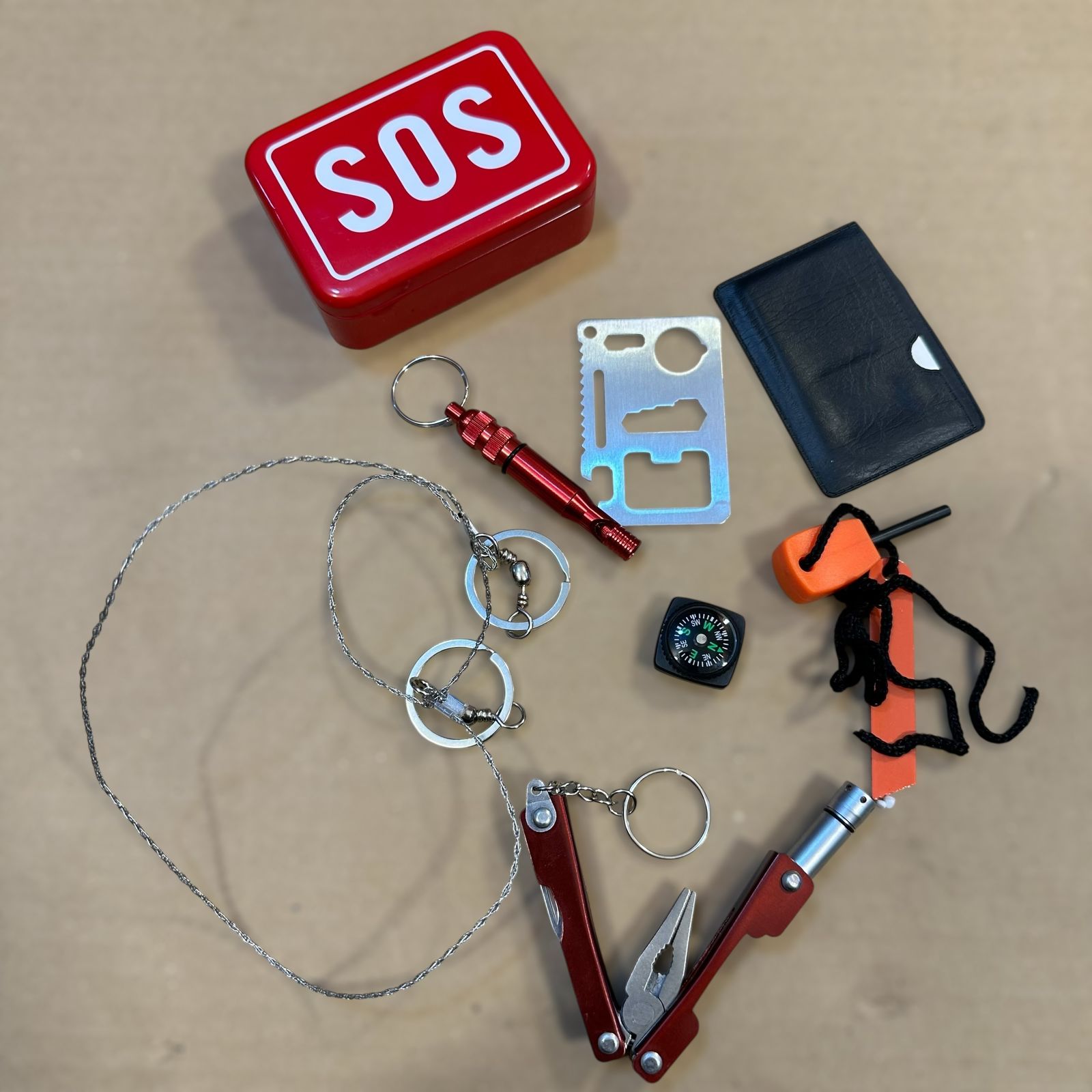 Pocket Mini SOS Survival Kit Box