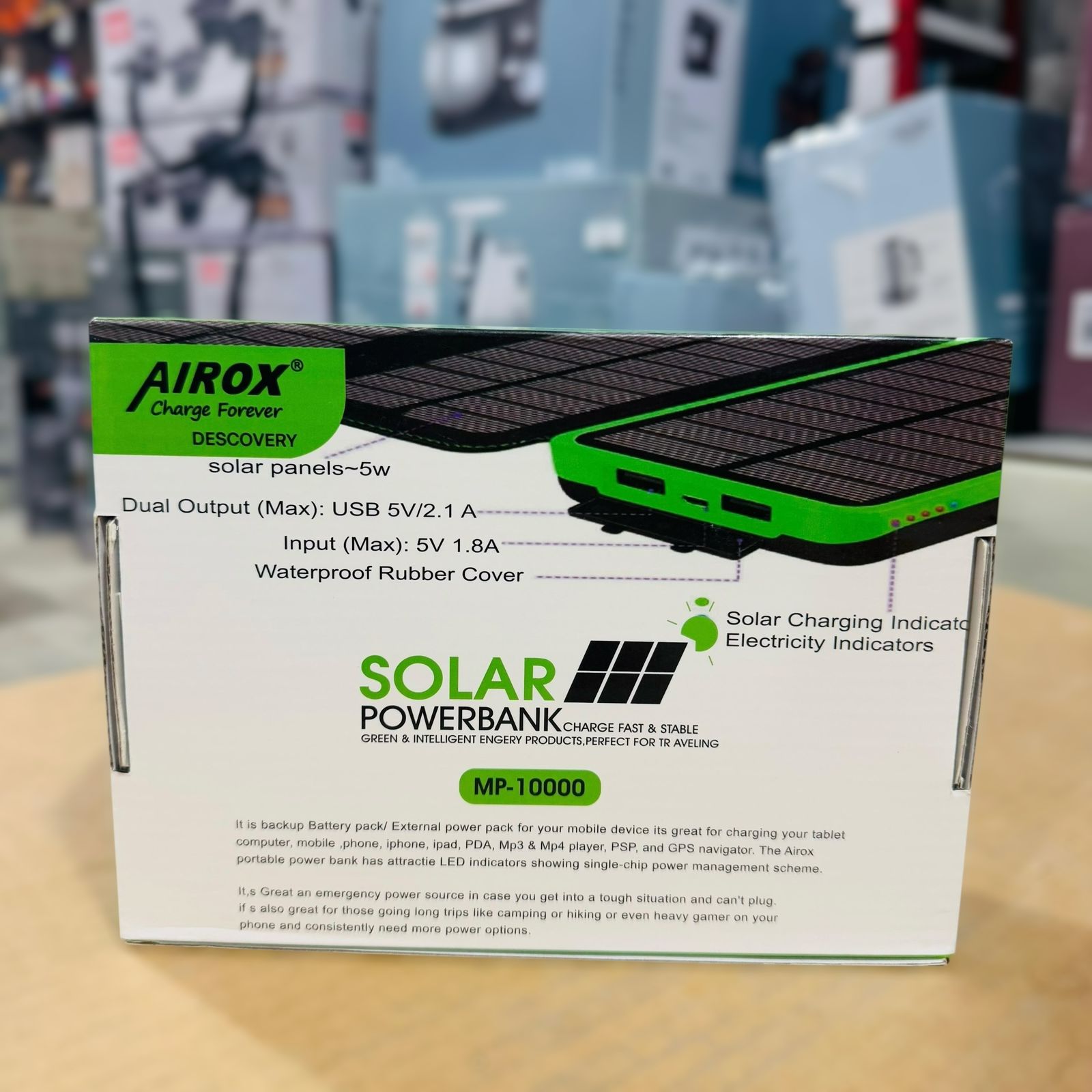 Airox Solar Power Bank 10000mAH MP-10000