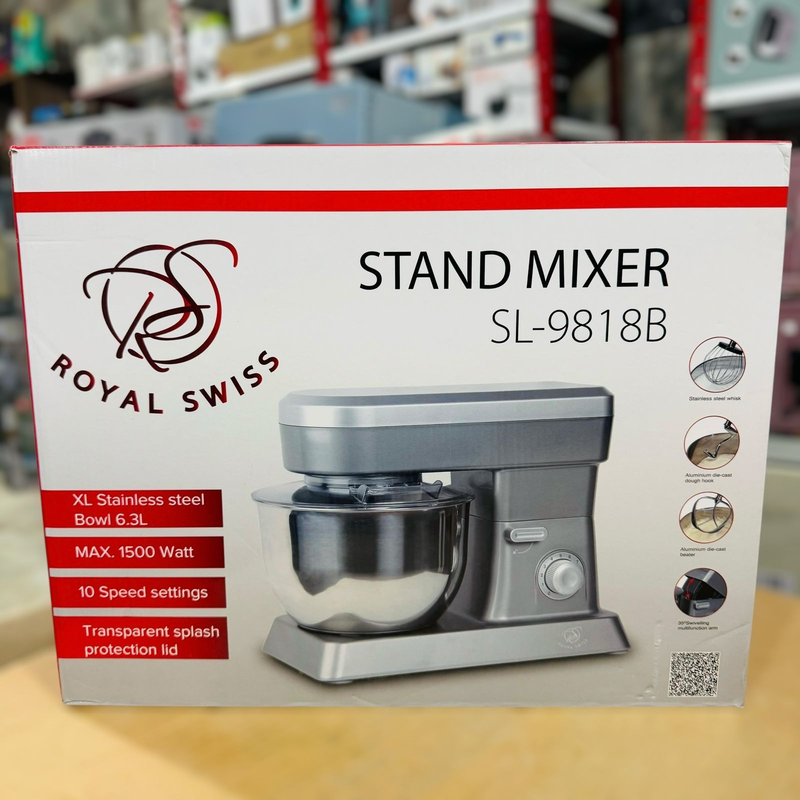 Royal Swiss Stand Mixer 6.3L SL-9818B