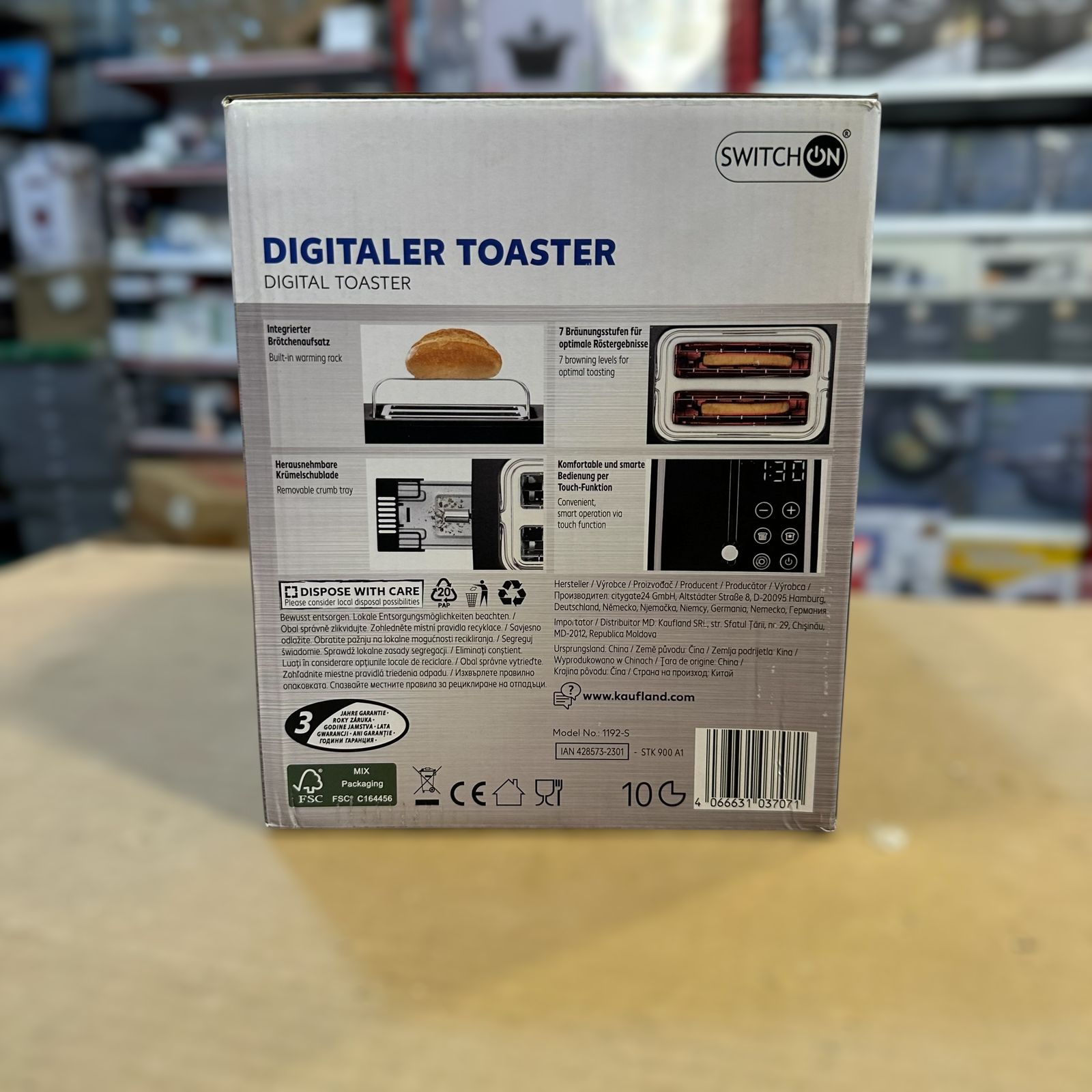 Silver Crest 2 Slice Digital Toaster 900W