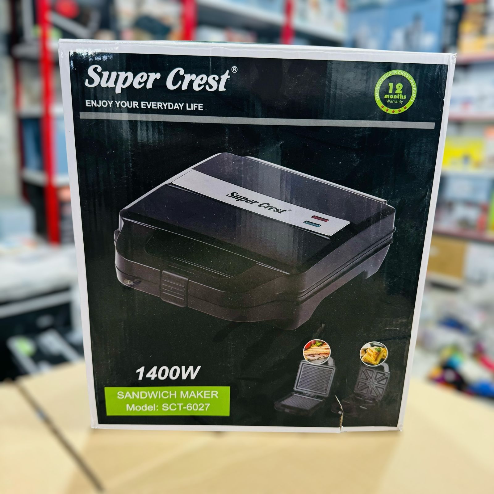 Super Crest 4 Slice Sandwich Maker SCT-6027