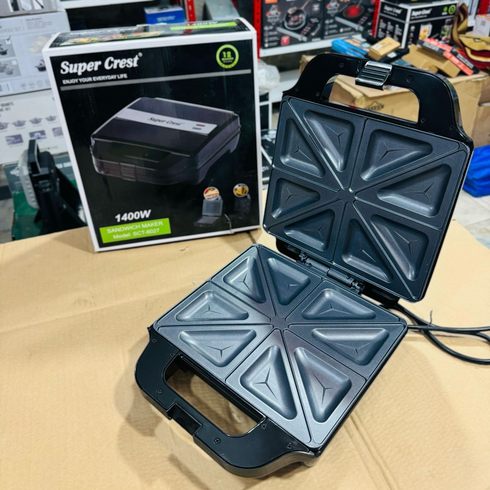 Super Crest 4 Slice Sandwich Maker SCT-6027