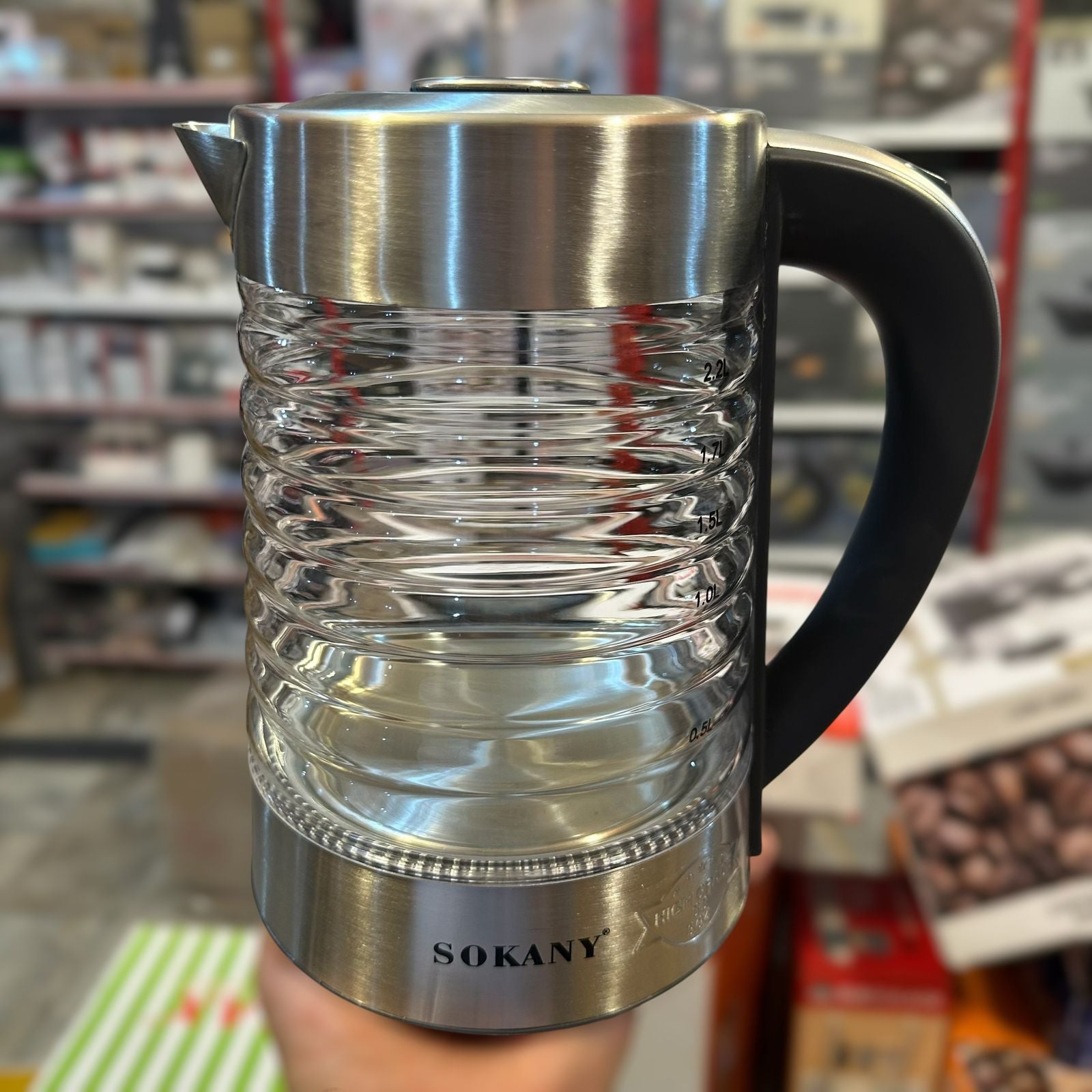 Sokanay 2.2L Electric Glass Kettle 2000W SK-1027