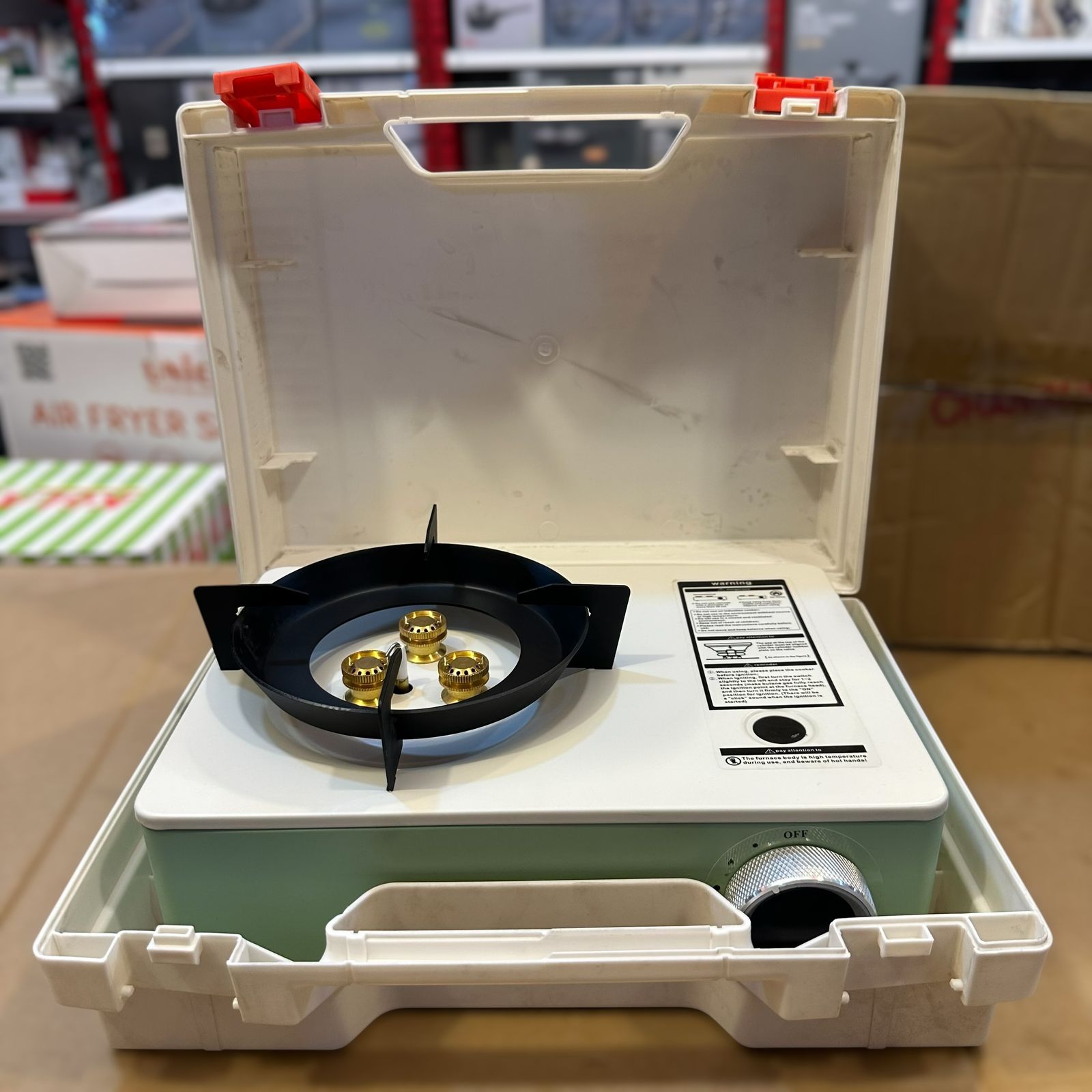 Premium Quality Camping Stove with Box - White