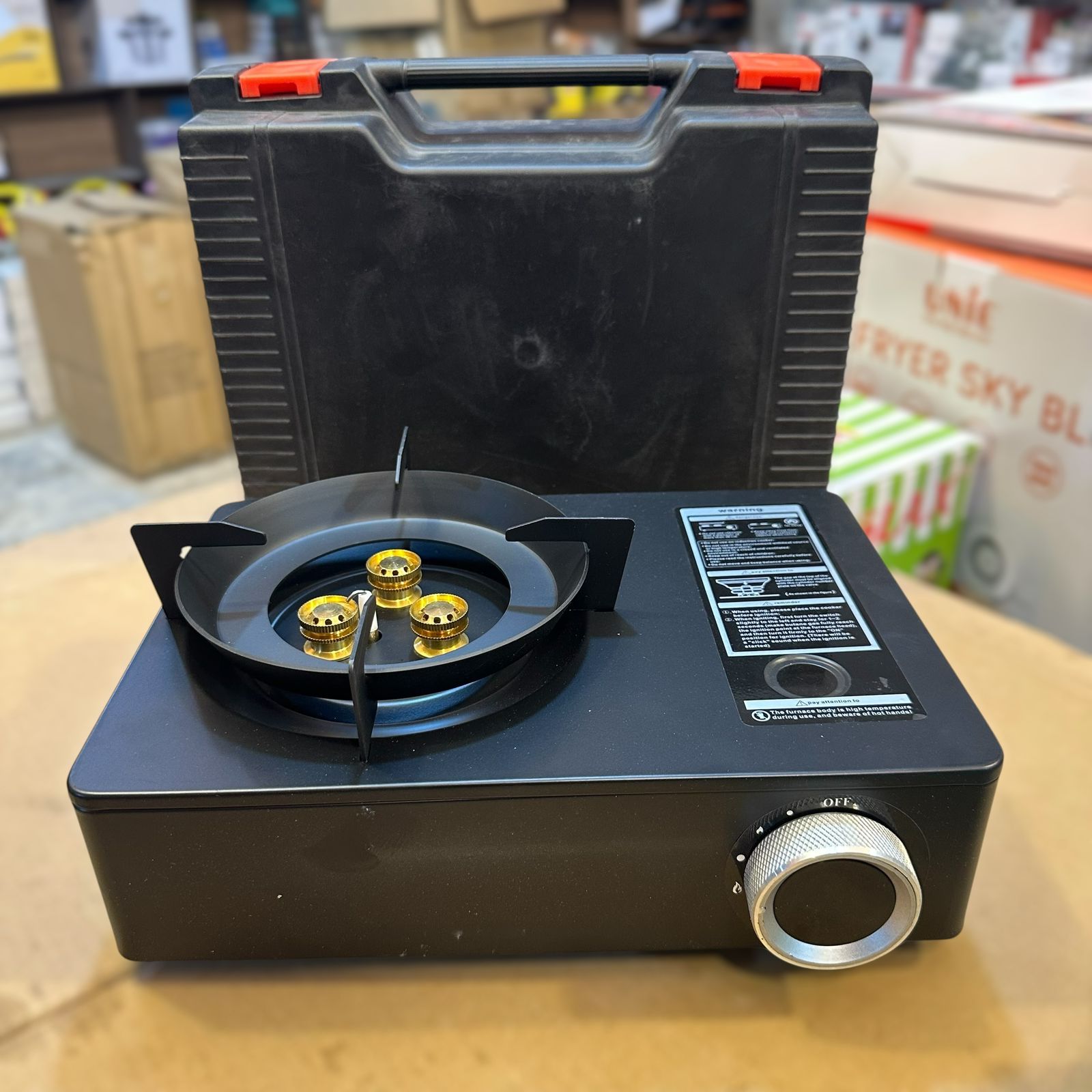 Premium Quality Camping Stove with Box - White