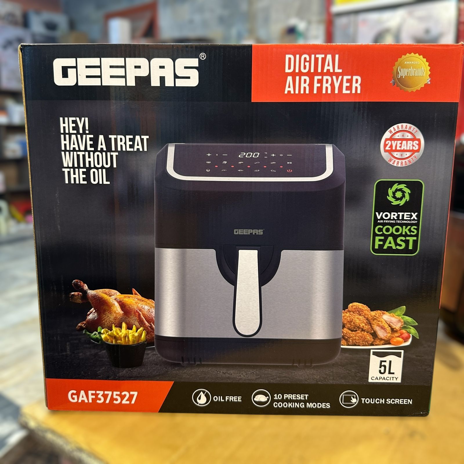 Geepas 5L Digital Air Fryer 37527