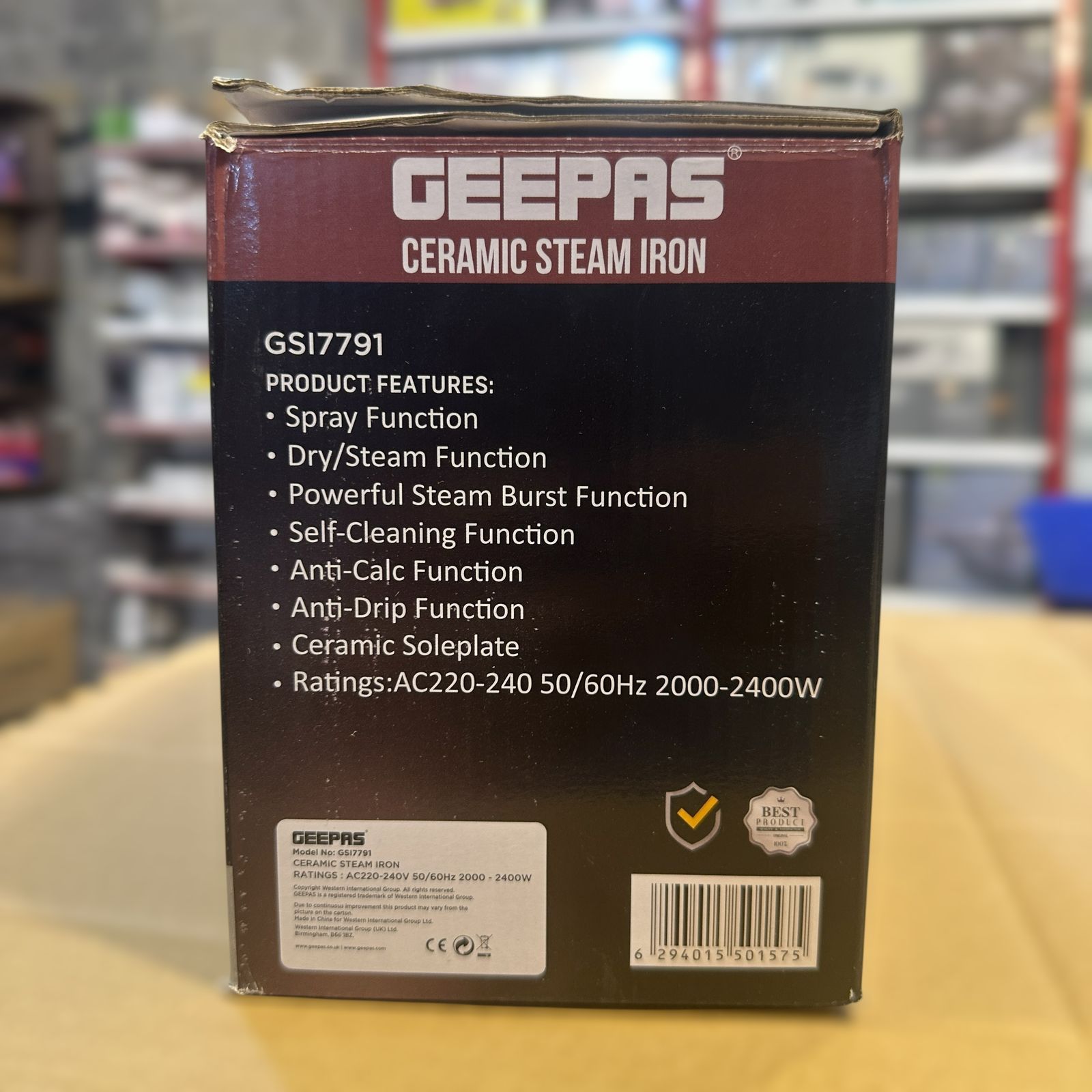 Geepas Ceramic Steam Iron 7791