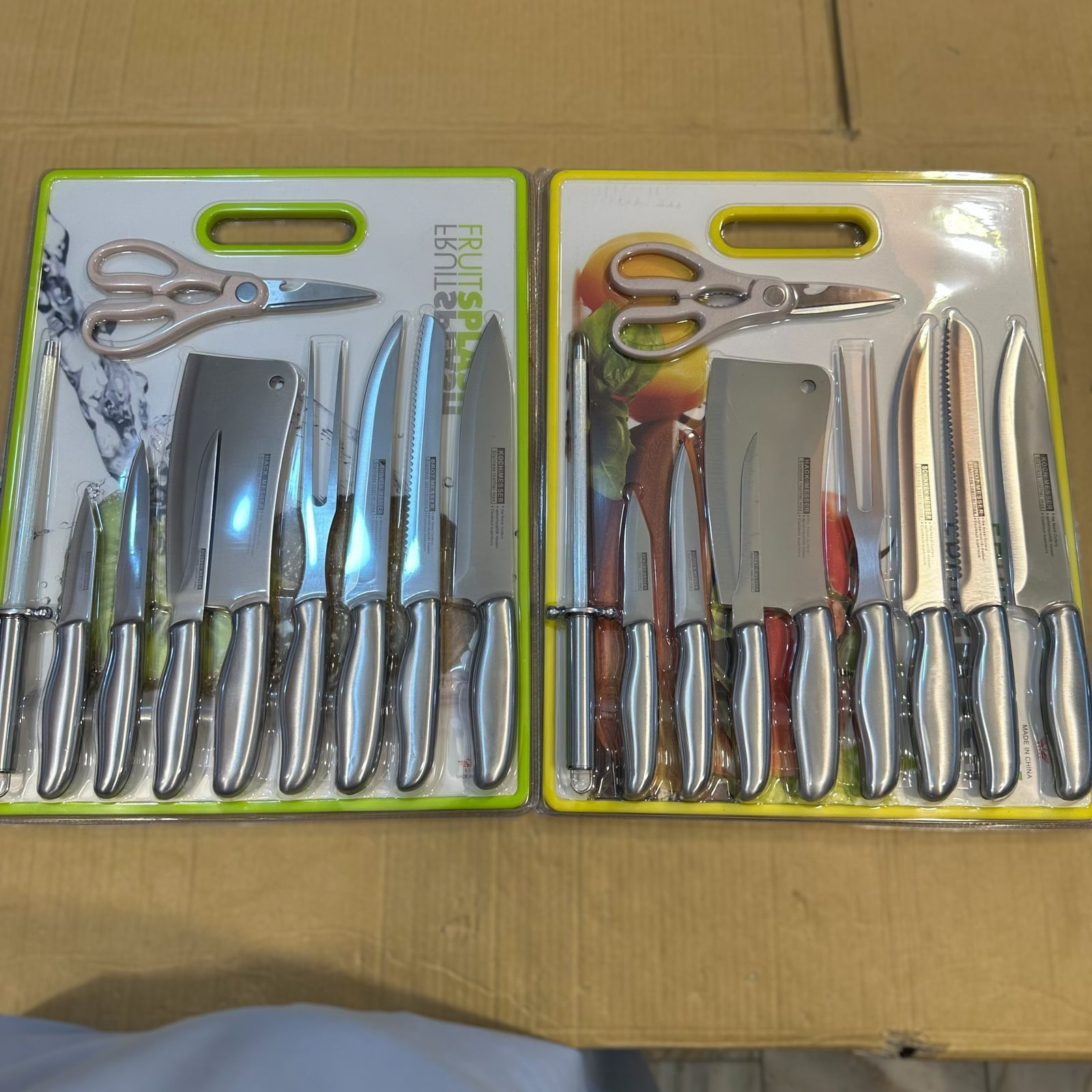 11 in 1 Koch Messer Knives Set with Scissor & Cutting Board