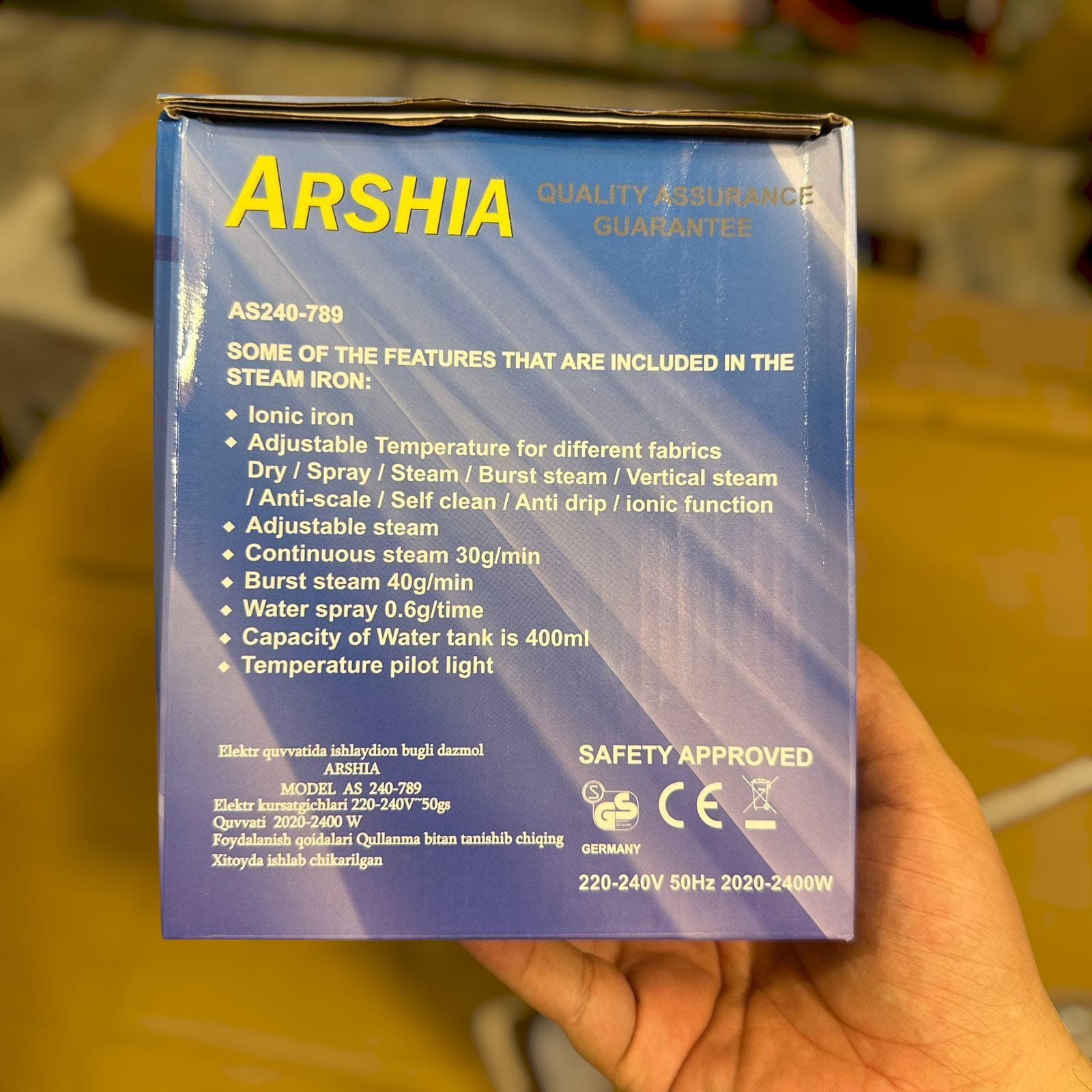 New Arshia Steam Iron AS240-789