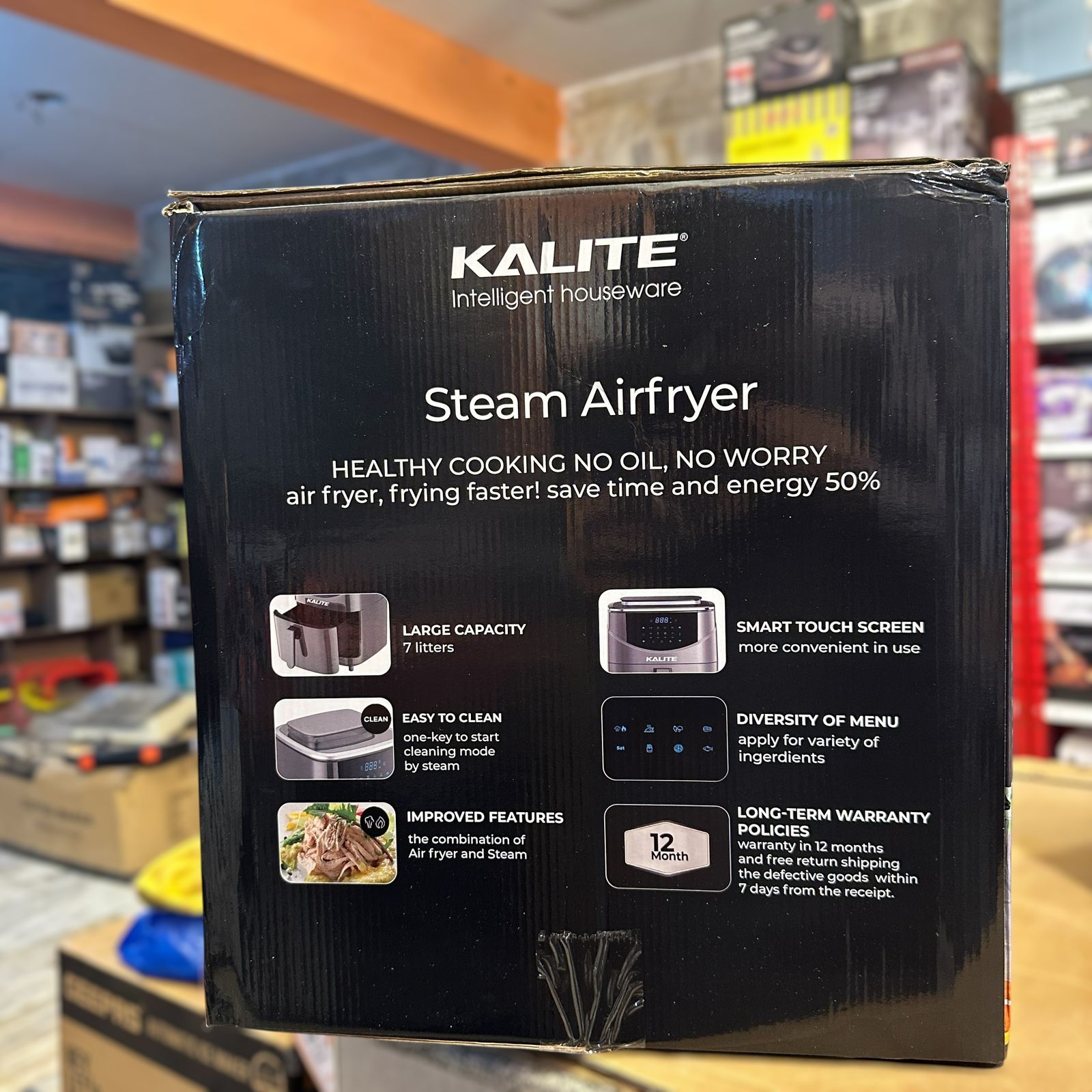 KALITE Digital Air Fryers with Steamer XXL 7L