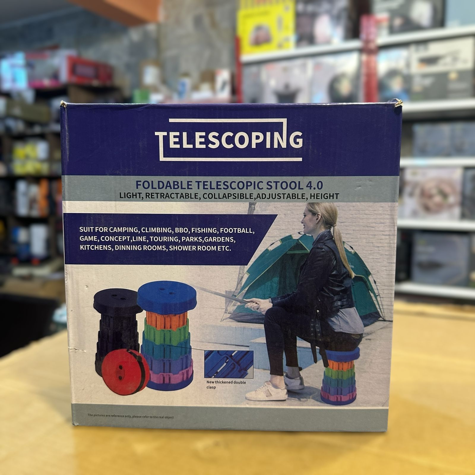 Folding Telescopic Extension Stool