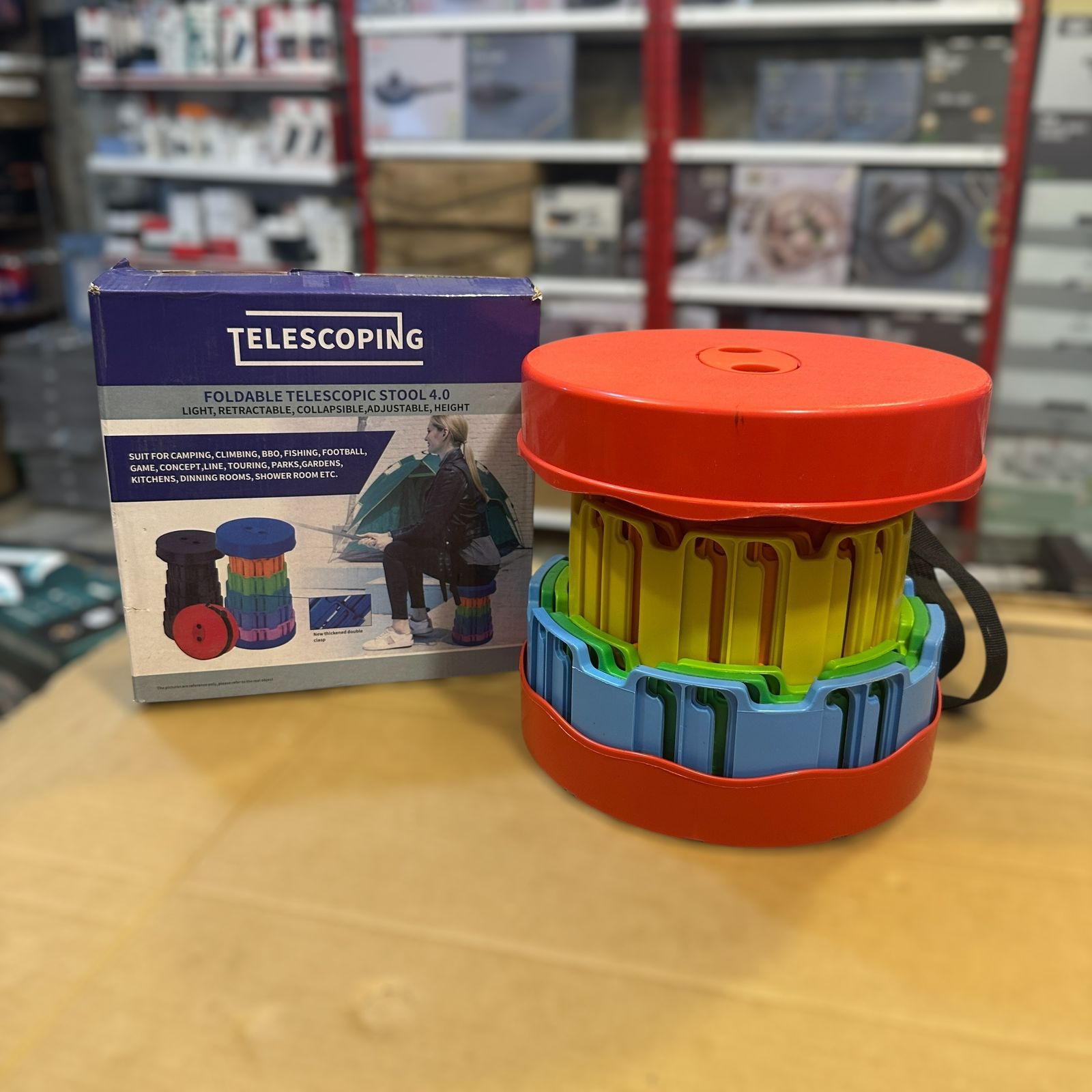 Folding Telescopic Extension Stool