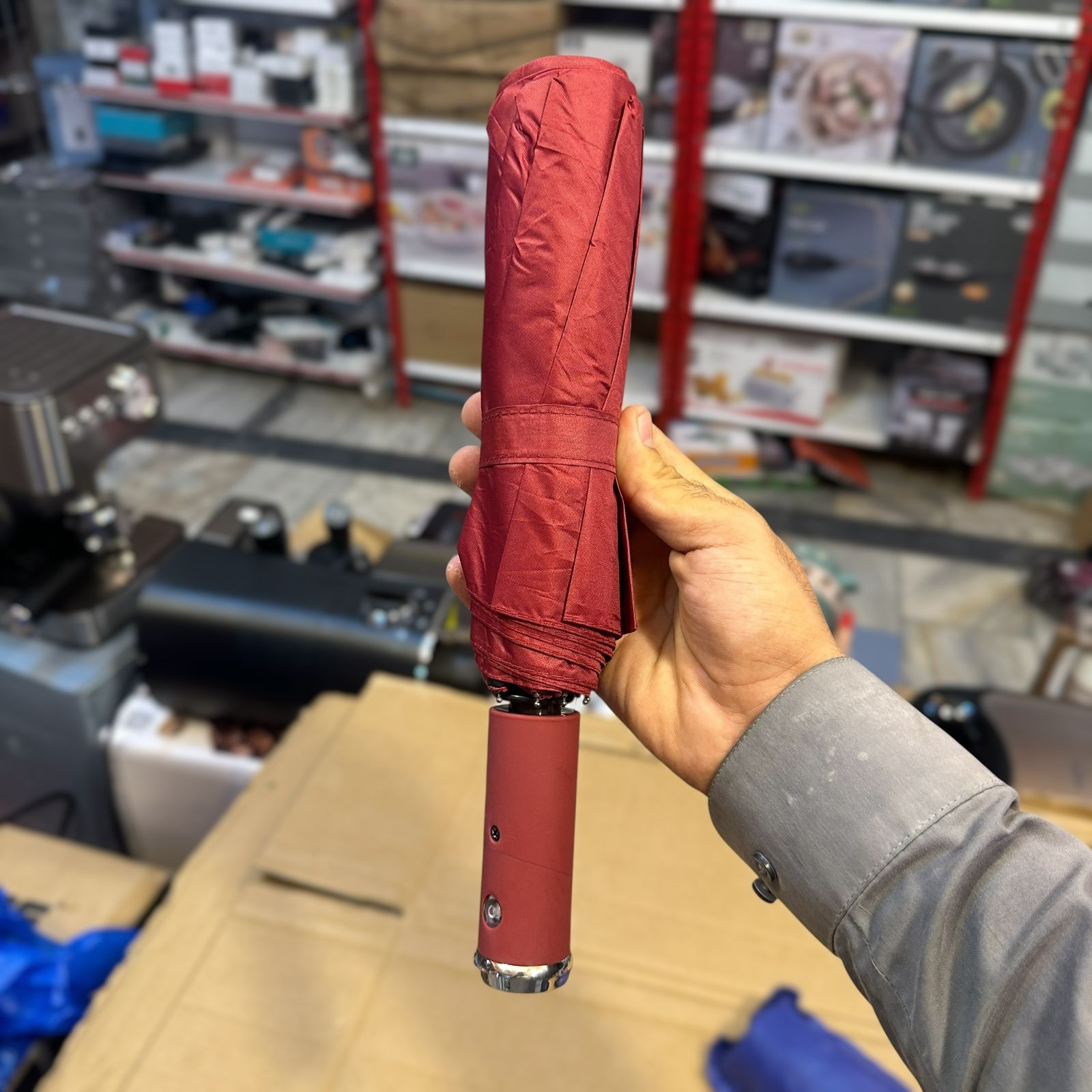 Foldable LED Automatic Umbrella with Pouch