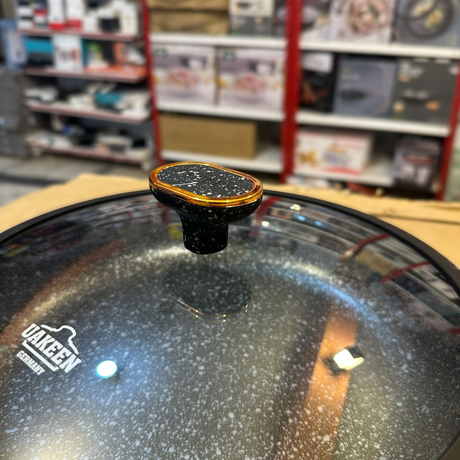 Uakeen Germany Induction Die-Cast Granite Frypan with Lid VK-JP428