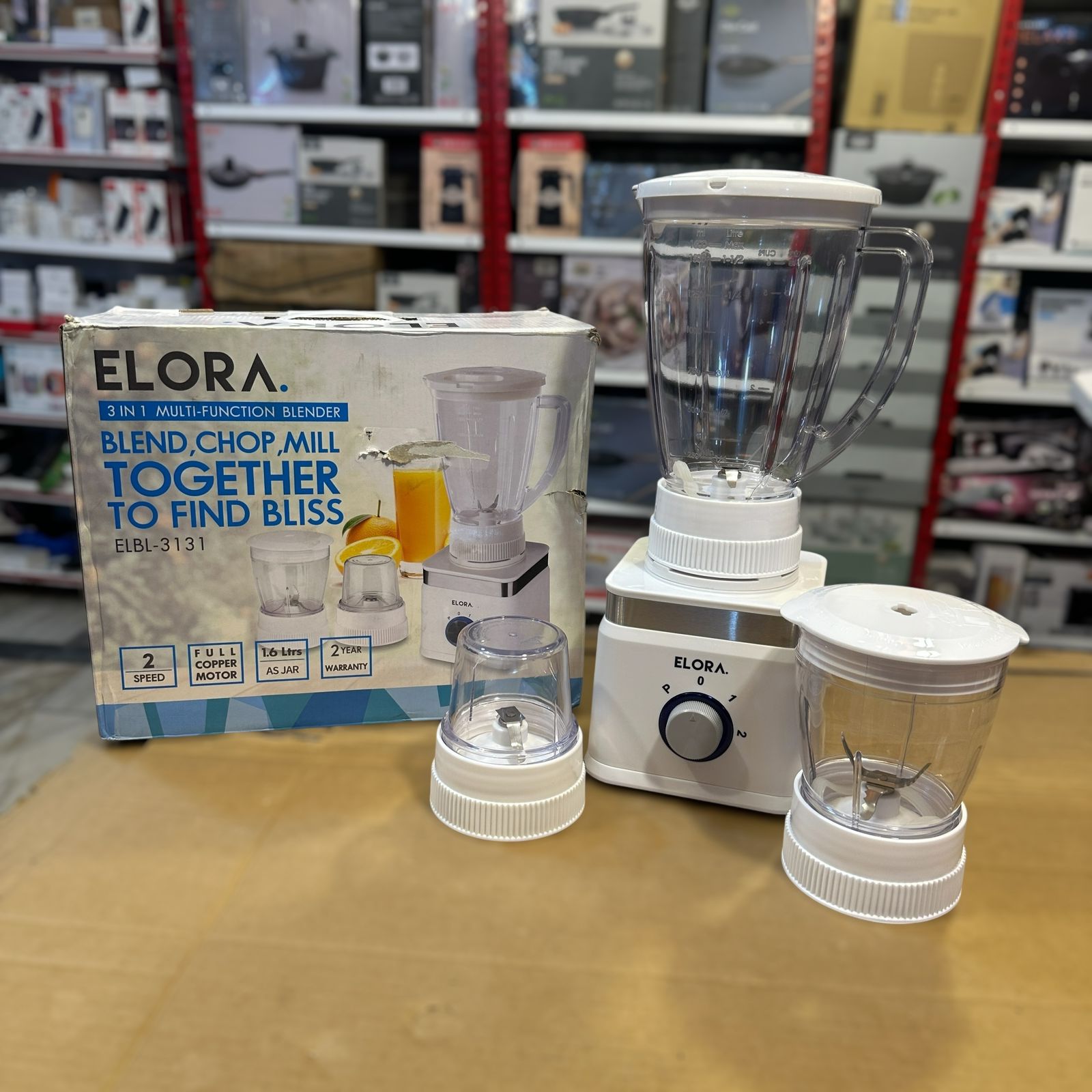Elora 3 in 1 Multifunctional Blender 400W
