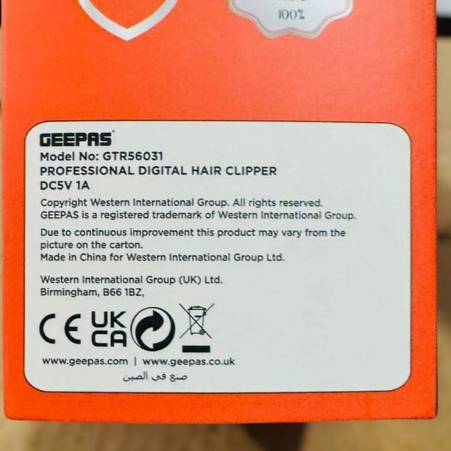 GEEPAS Professional Digital Hair Clipper-56031