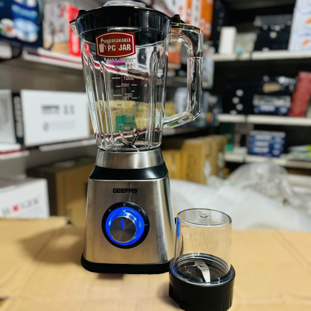 GEEPAS 600W 2 in 1 Stainless Steel Blender-5446