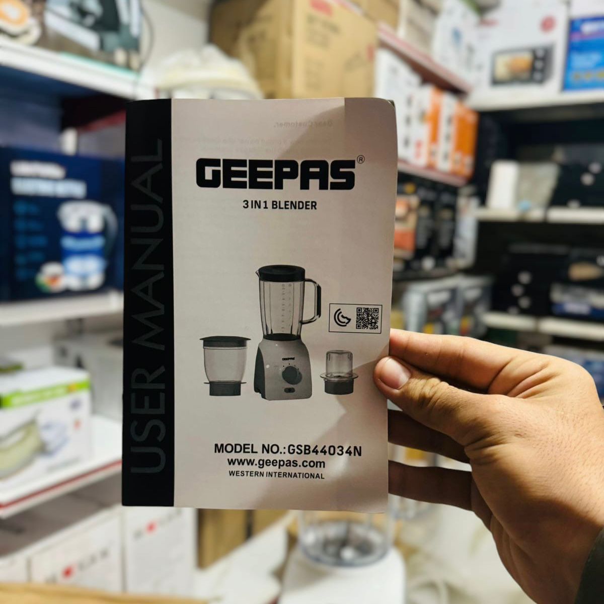 GEEPAS 600W 3 in 1 Blender-44034