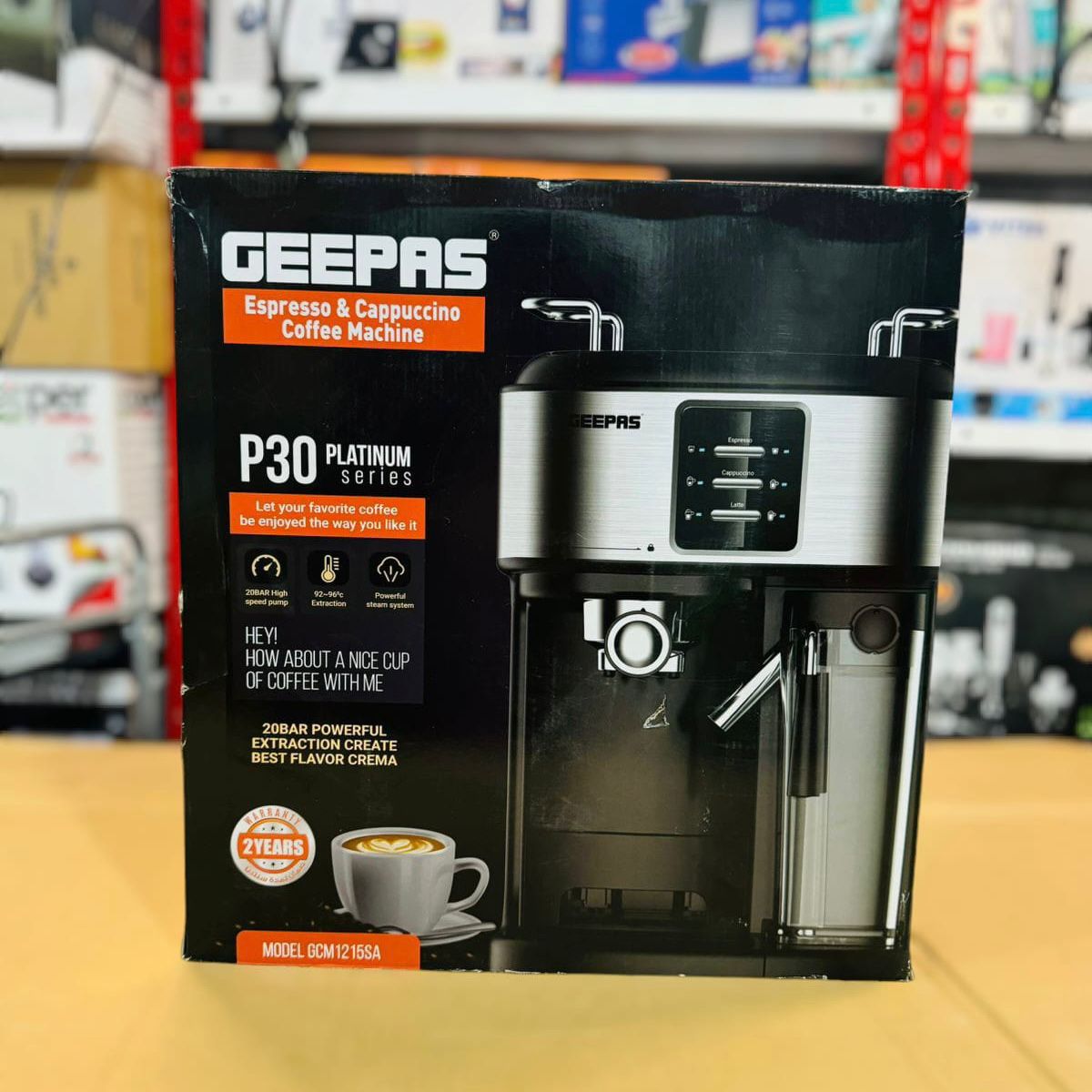 GEEPAS 1250W 3 in 1 Coffee Machine-1215