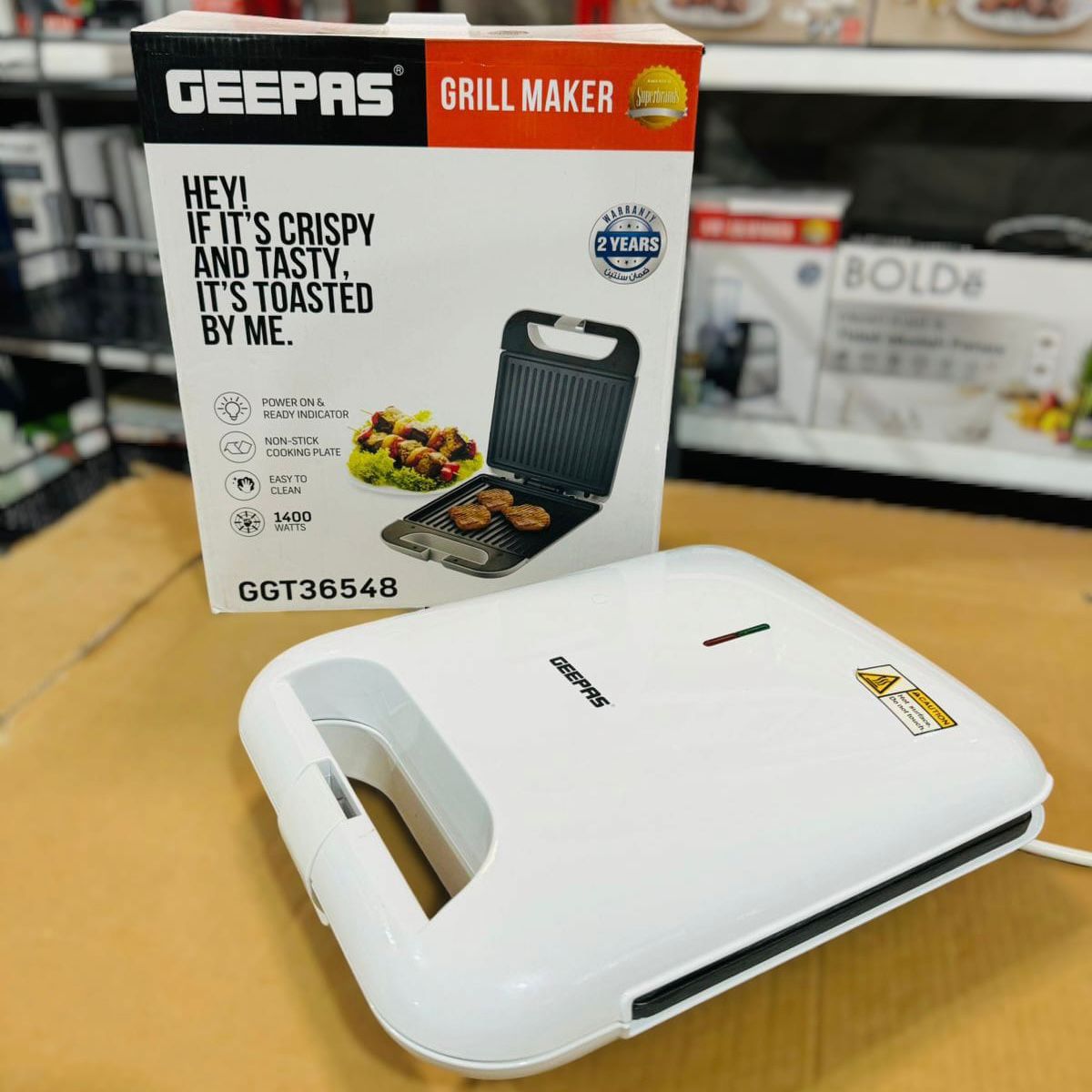 Geepas 1400W Grill Maker-36548