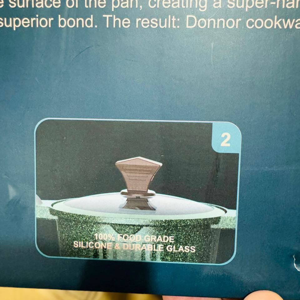 DONNOR 15 Pcs Never-Stick Cookware Set