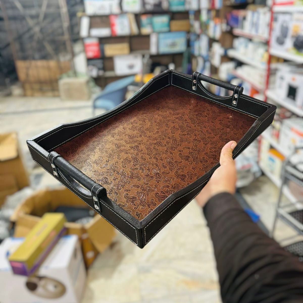 3Pcs Leather Tray Set