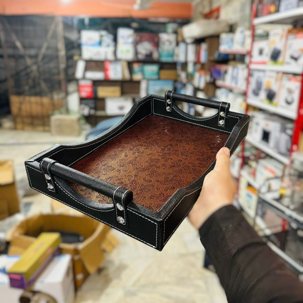 3Pcs Leather Tray Set
