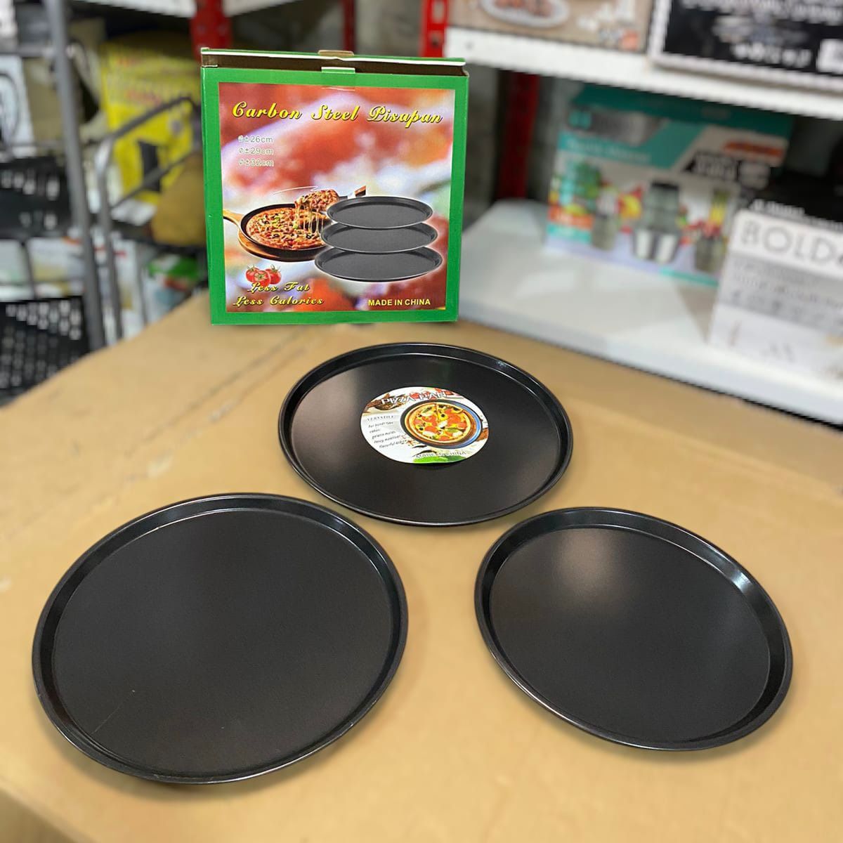 3Pcs Pizza Pan Set