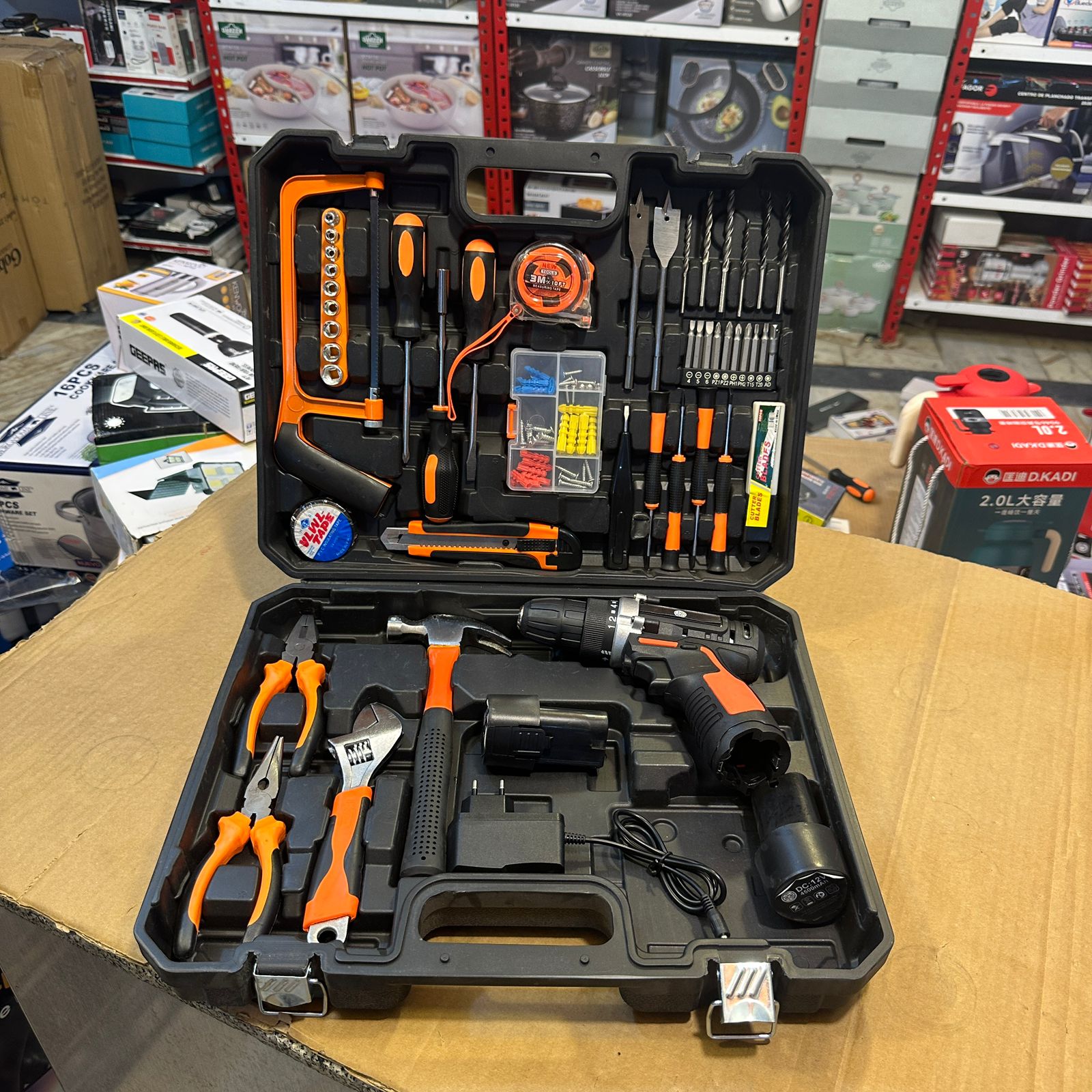 Rechargeable Drill + Multi Tool Box