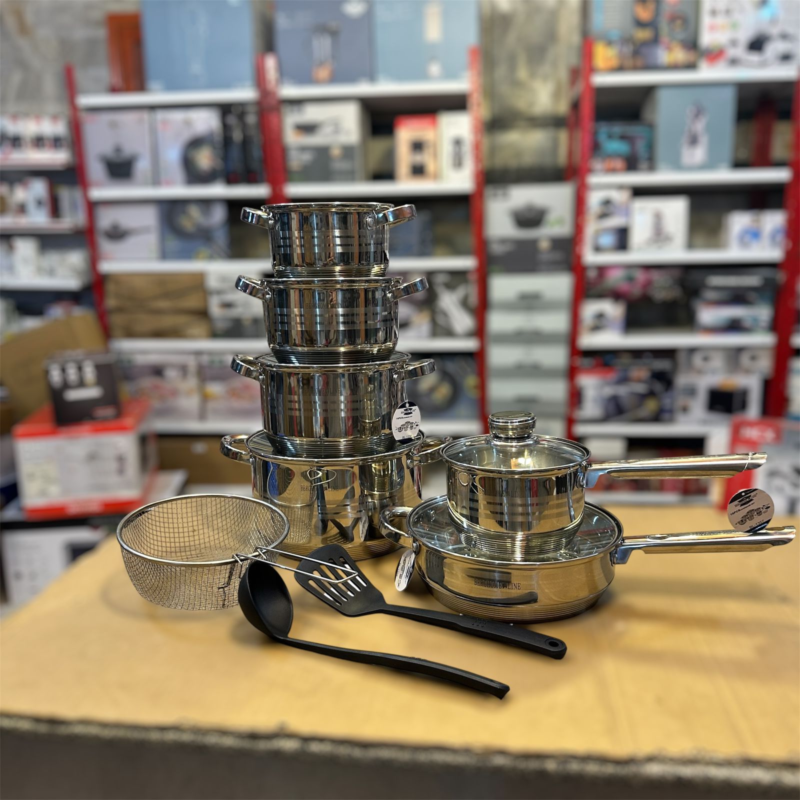 Berghome Line 16pcs Stainless Steel Cookware Set BL-1356