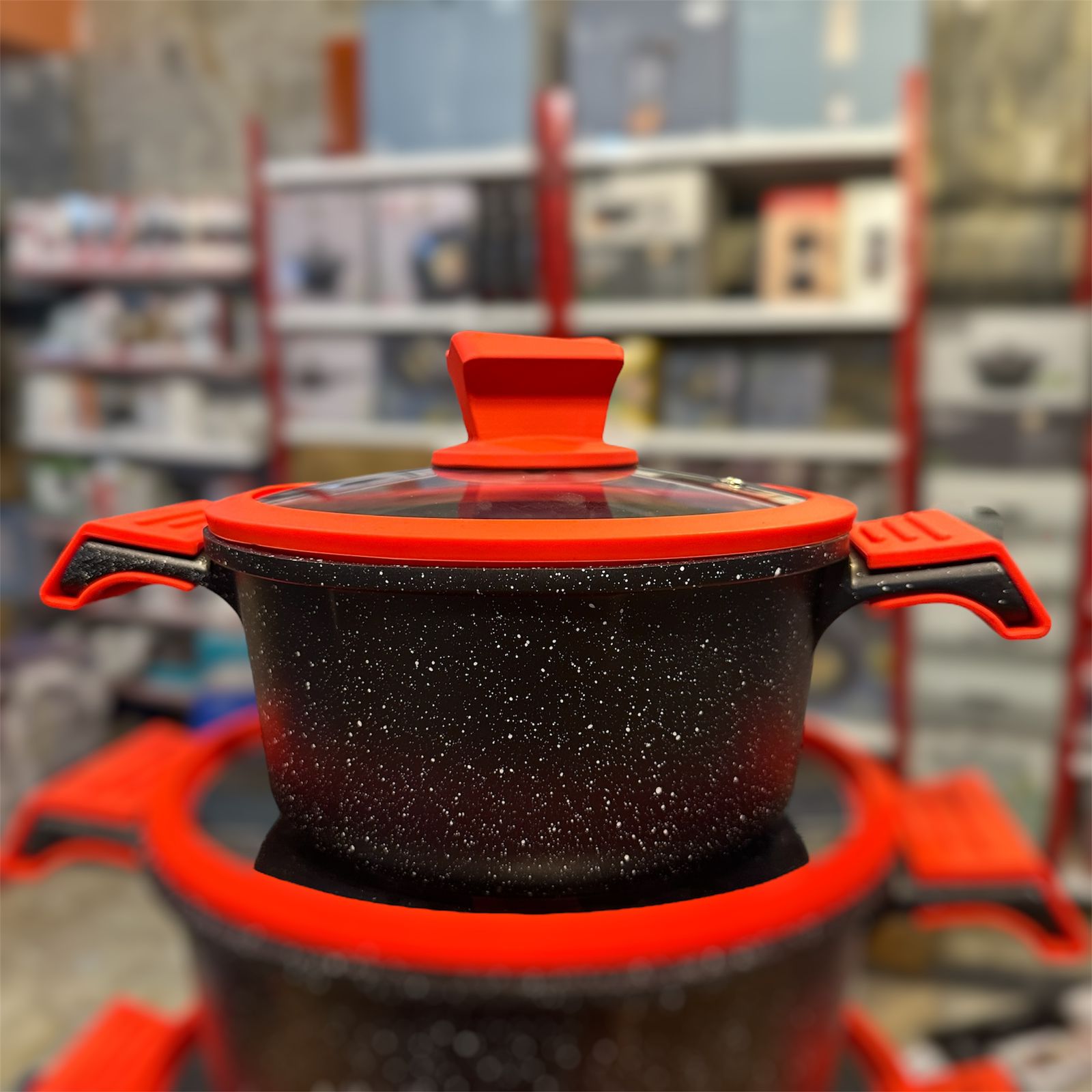 OSFE 17pcs Granite Nonstick Cookware Set
