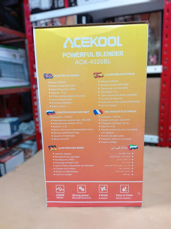 ACEKOOL 3 in 1 Blender ACK-4020BL