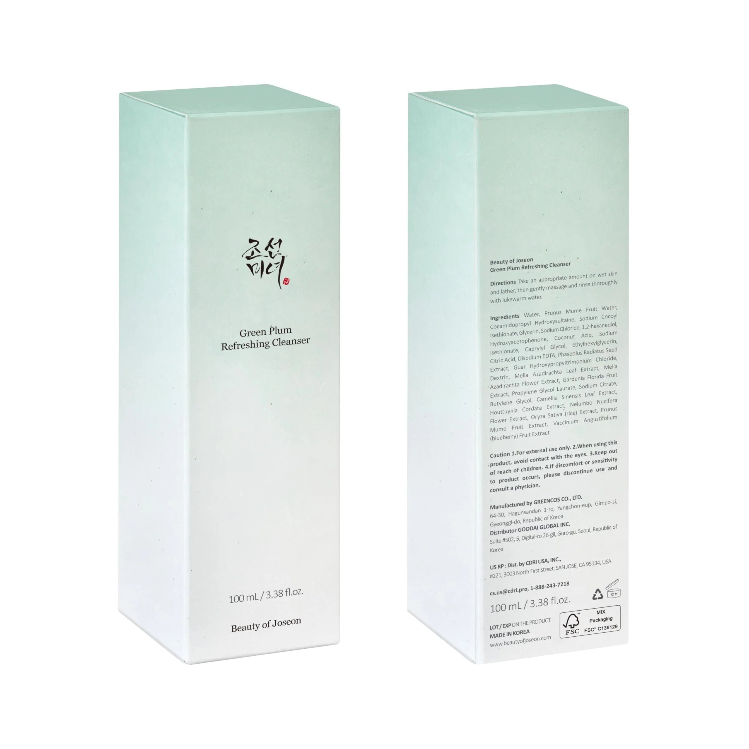 Beauty Of Joseon Green Plum Refreshing Cleanser 100ml