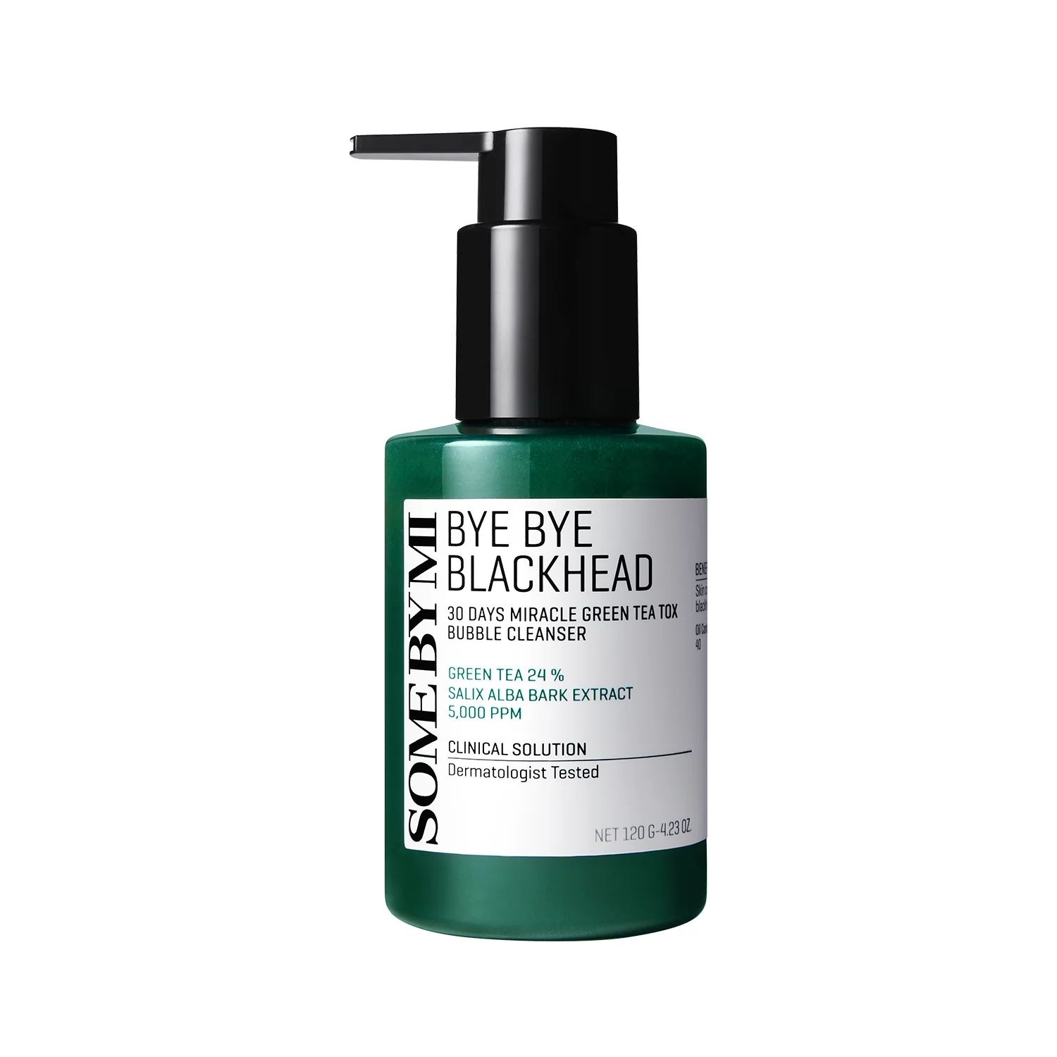 Some By Mi Bye Bye Black Head 30 Days Miracle Green Tea Tox Bubble Cleanser 120g