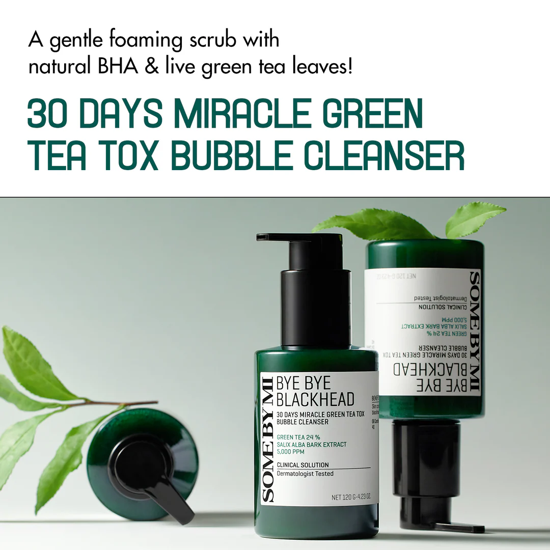 Some By Mi Bye Bye Black Head 30 Days Miracle Green Tea Tox Bubble Cleanser 120g